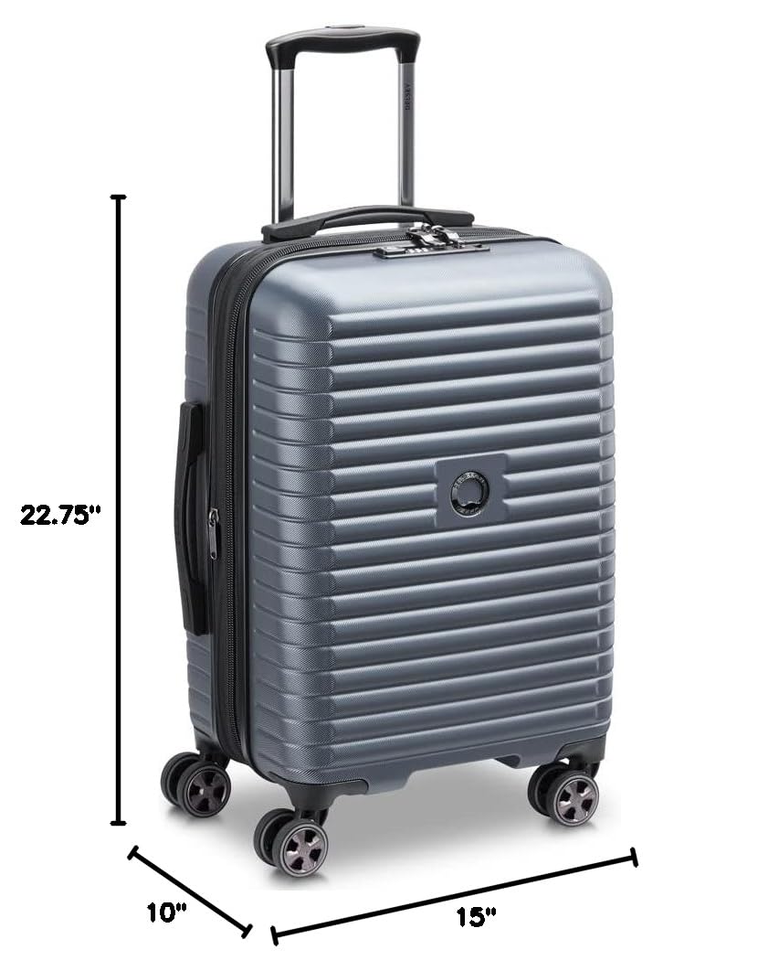 Delsey Paris Cruise 3.0 Expandable Hardside Spinner Wheel Carry-On Luggage 21 Inch - Lightweight Durable Suitcase for Air Travel, Business Trips & Weekend Getaways (Graphite)
