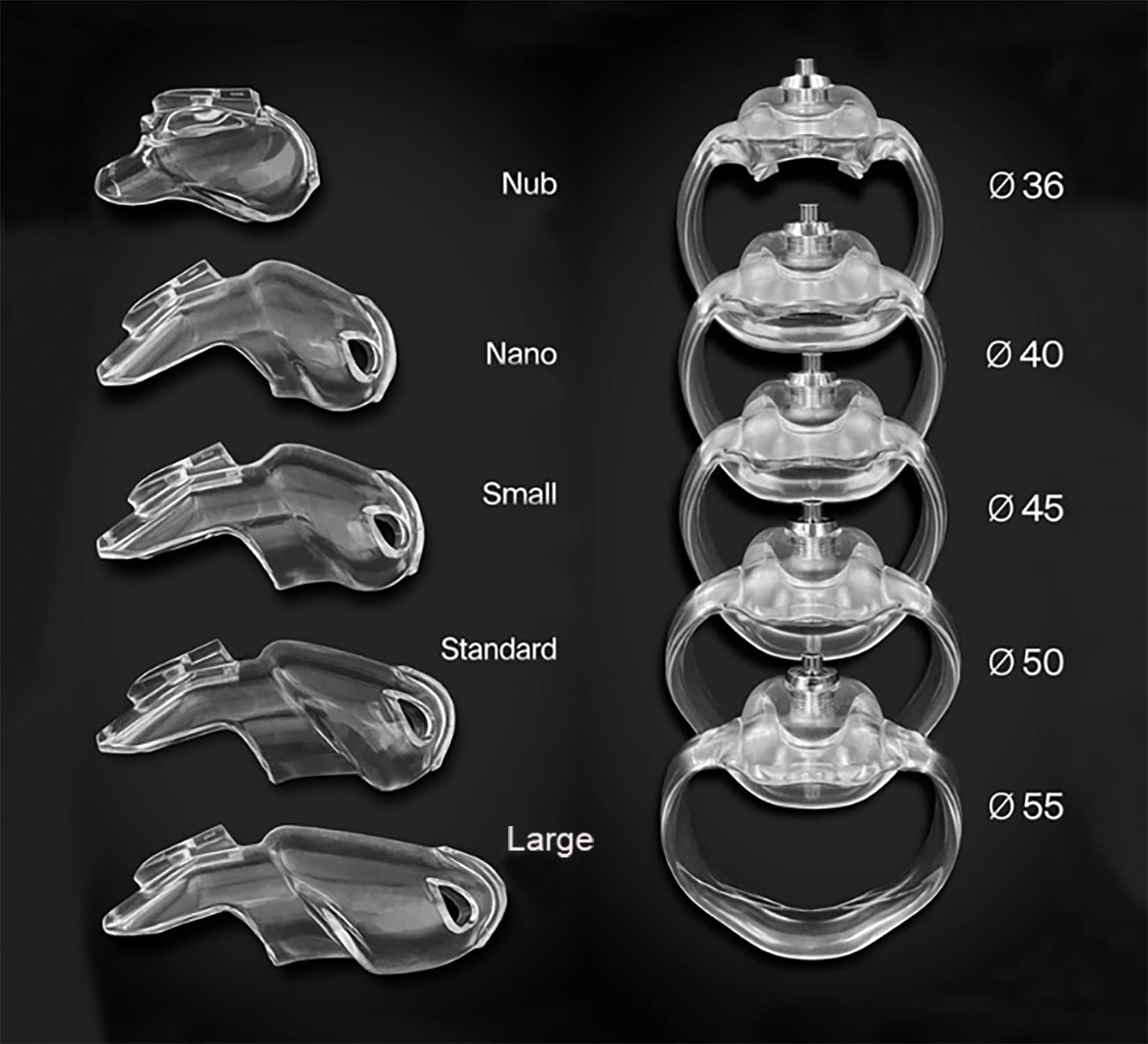 3D Resin Male Chastity Cage - SeLgurFos HT-V5 Penis Cage Device for Men, Nano 36mm Transparent Bondage Sex Toy | Comfortable Wear for Long-Term Use, BDSM Play & Couples Exploration