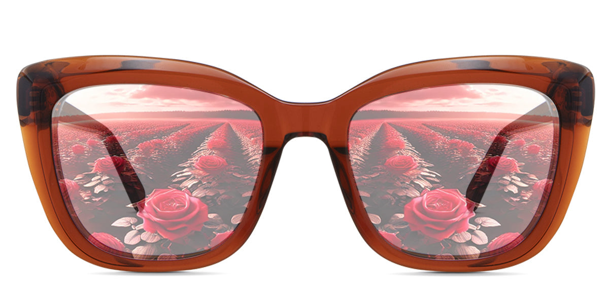 LESA Women's Prescription Tinted Glasses - Stylish & UV Protection for Reading, Driving & Outdoor Activities