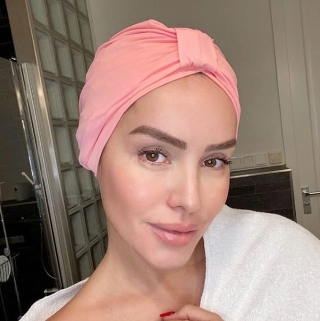 Styledry SHOWER CAP Cotton Candy - Waterproof Shower Cap for Women & Men, Soft & Comfortable Hair Accessory for Bathing, Swimming & Hair Care