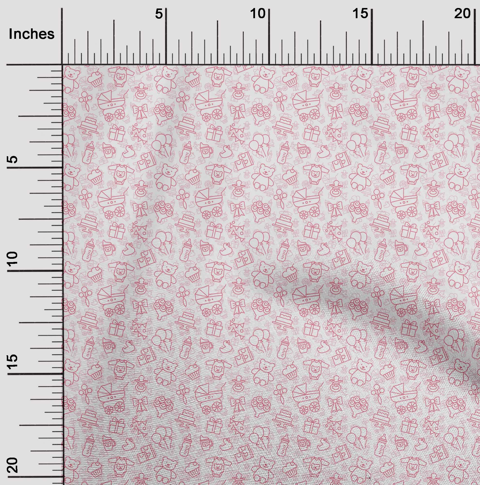 oneOone Polyester Spandex Pink Kids Animal Print Fabric - 56 Inch Wide Soft Stretchy Material for DIY Dresses, Costumes & Crafts (1 Yard)