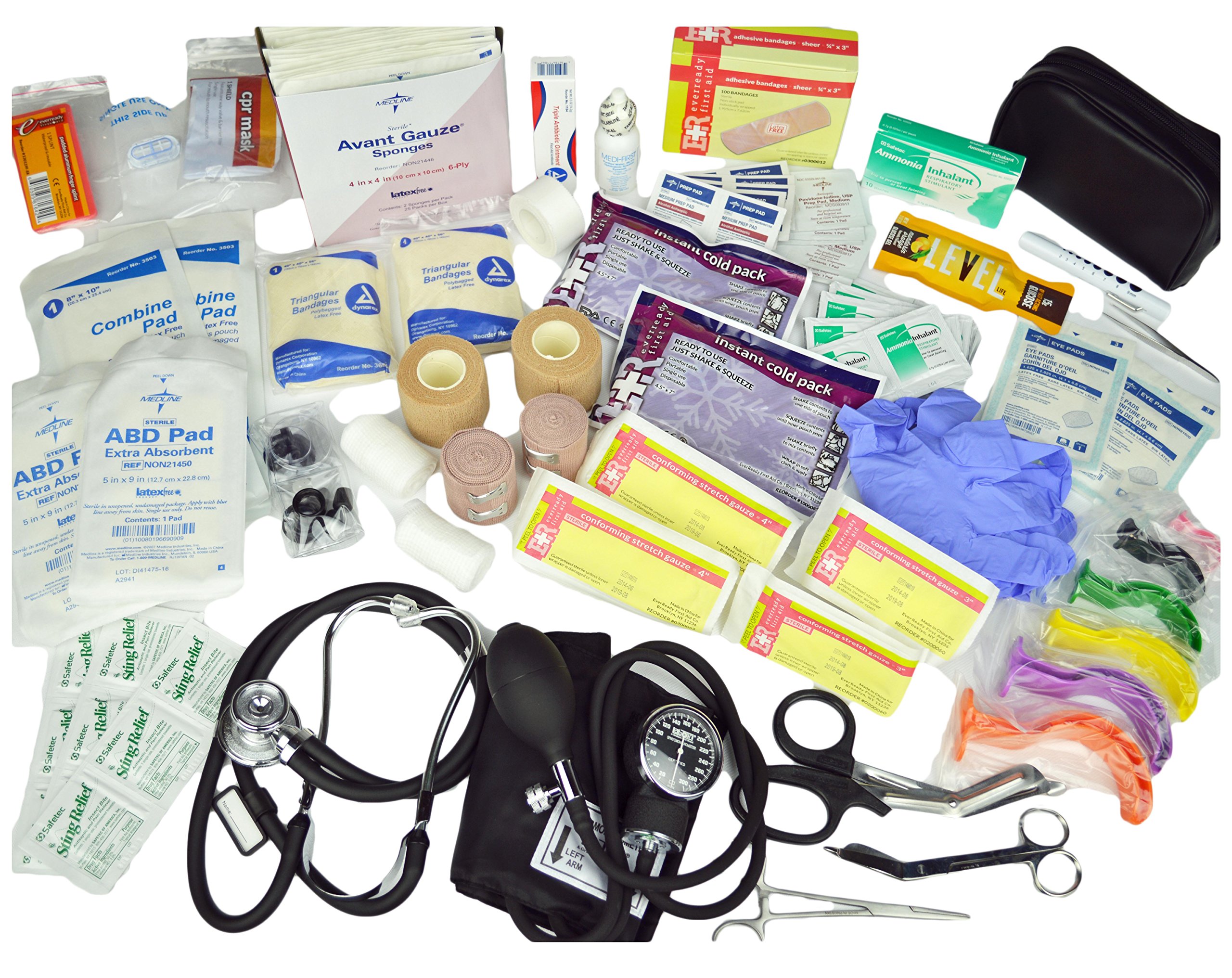 Lightning X EMT EMS First Responder Backpack - Fully Stocked First Aid Kit (Fluorescent Orange) - Ideal for Emergency Medical Technicians, Paramedics & Outdoor Adventures