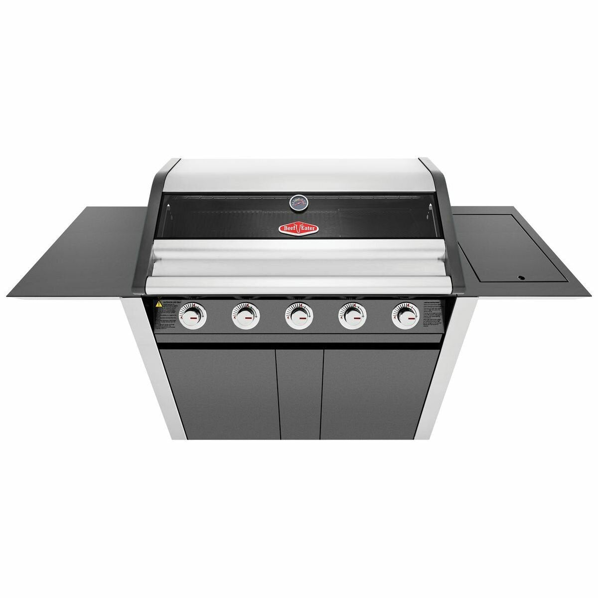 Beefeater 1600 Series 5-Burner Dark Charcoal BBQ Grill with Side Burner & Rolling Trolley - BMG1651DA | Perfect for Backyard Grilling, Outdoor Parties & Family Gatherings