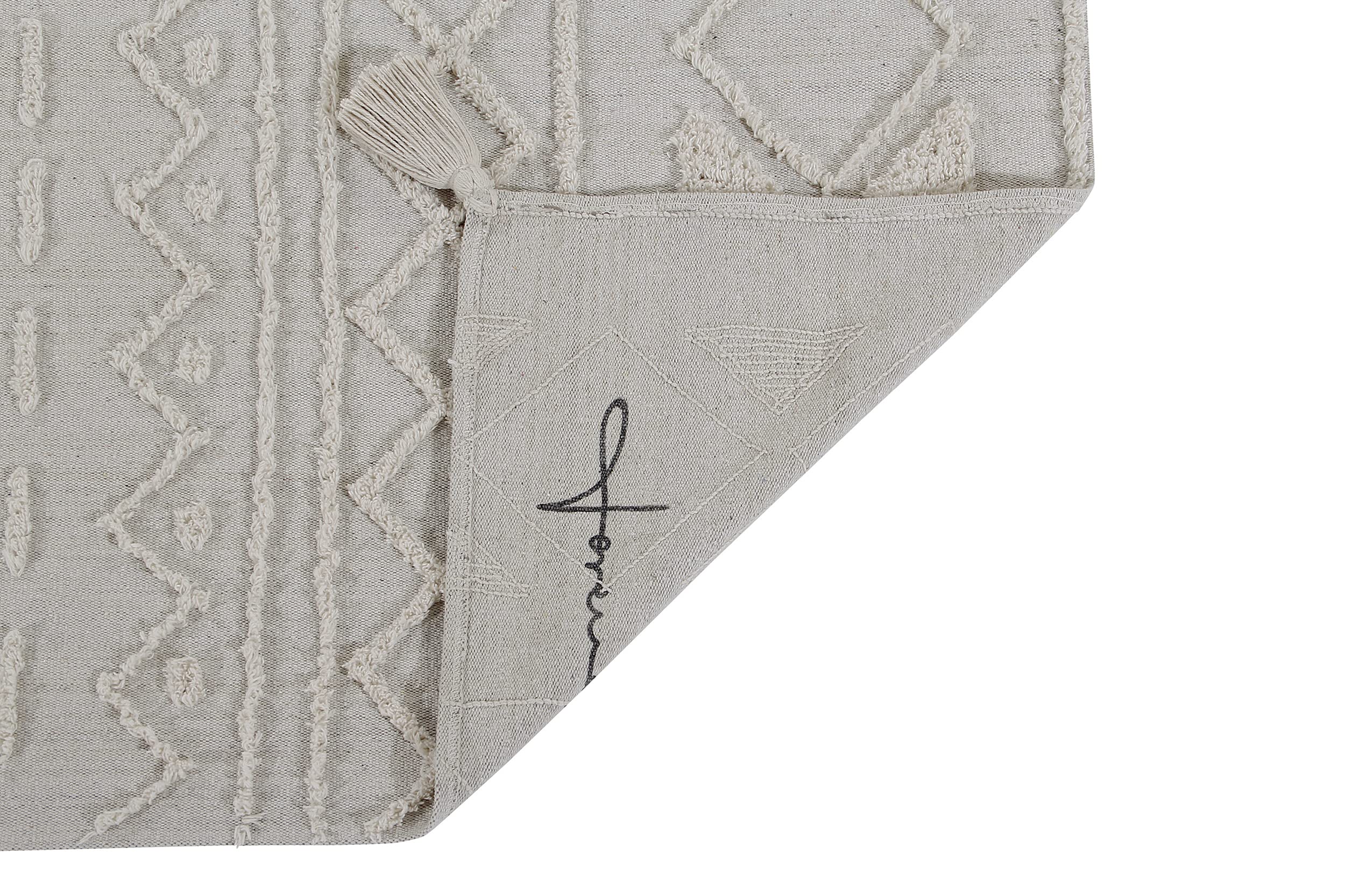 Lorena Canals USA Washable Rug - Tribu Natural Collection | Eco-Friendly, Machine Washable Area Rug for Living Room, Bedroom & Nursery