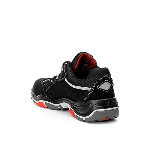 ELTEN Sander ESD S3 Safety Shoes for Men - Lightweight, Athletic, Black with Plastic Toe Cap - Unisex Work Boots Size 44 | Slip-Resistant for Construction, Warehouse & Industrial Use
