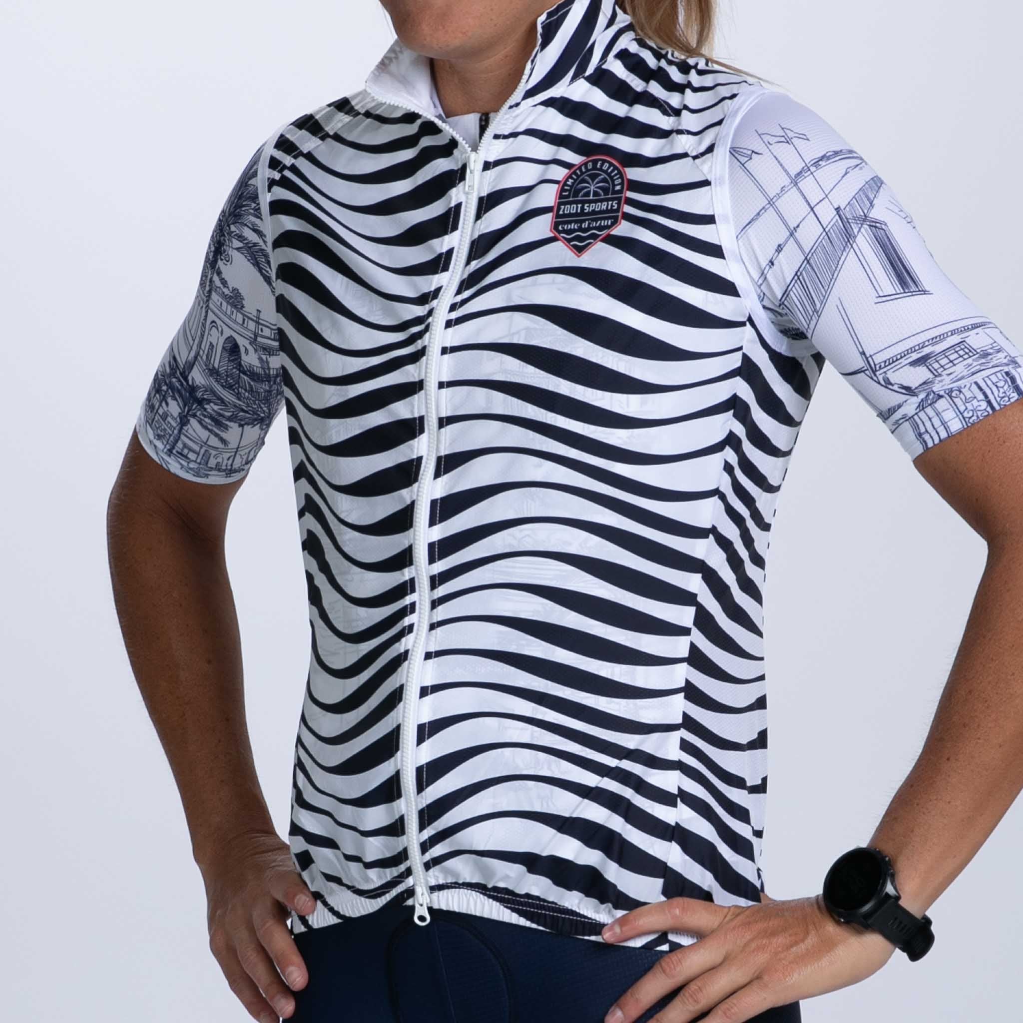 Women's Cycling Vest - Lightweight Breathable Reflective Running Jacket for Outdoor Sports | Perfect for Biking, Jogging & Hiking in Cote d'Azur