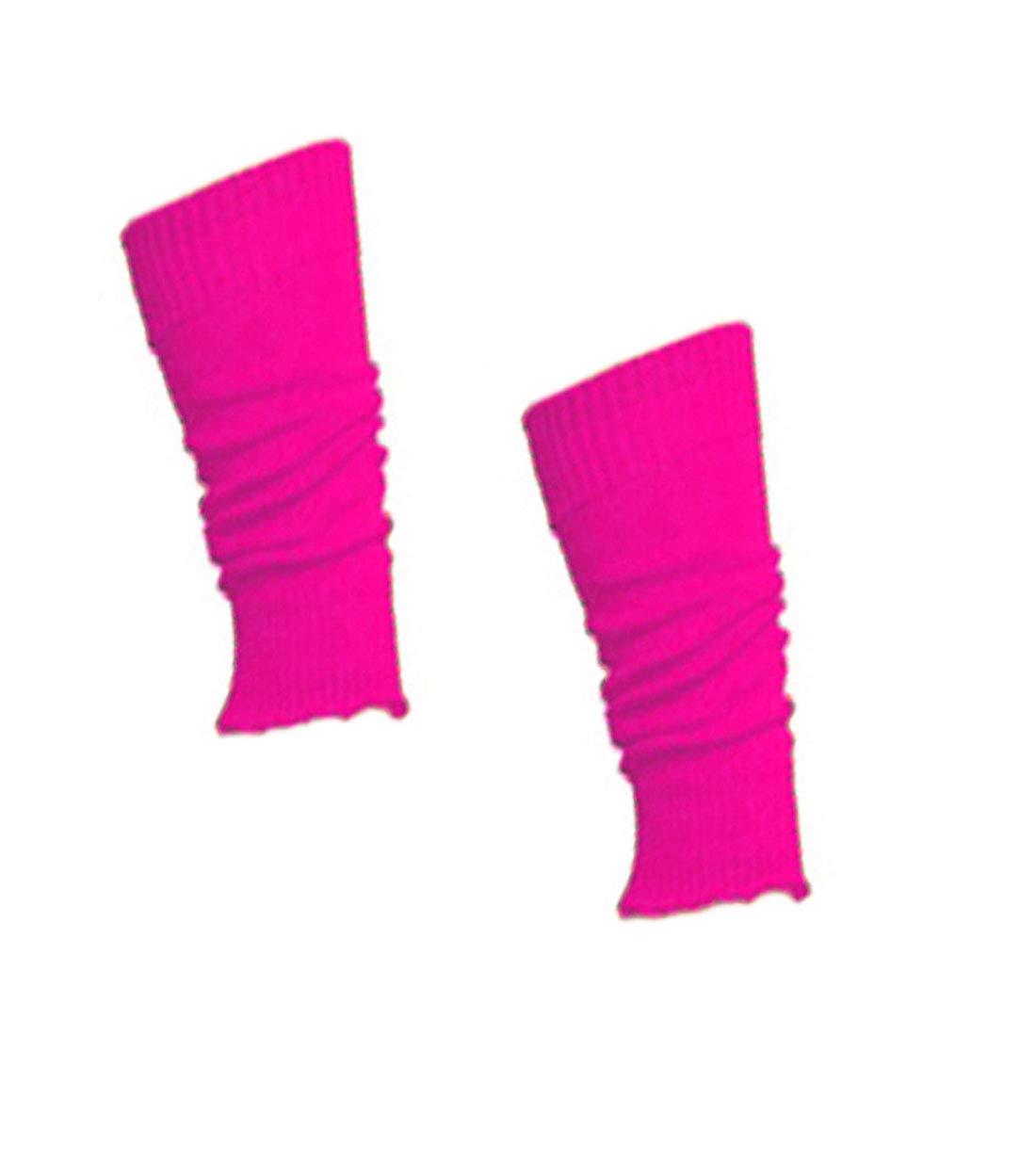 Girls' Plain Ribbed Stretchable Leg Warmers - 80’s Party Tutu Dress Accessories - One Size Fits Most - Soft Pink Leg Warmers for Kids & Toddlers - Perfect for Dance, Ballet, Costumes & Winter Warmth