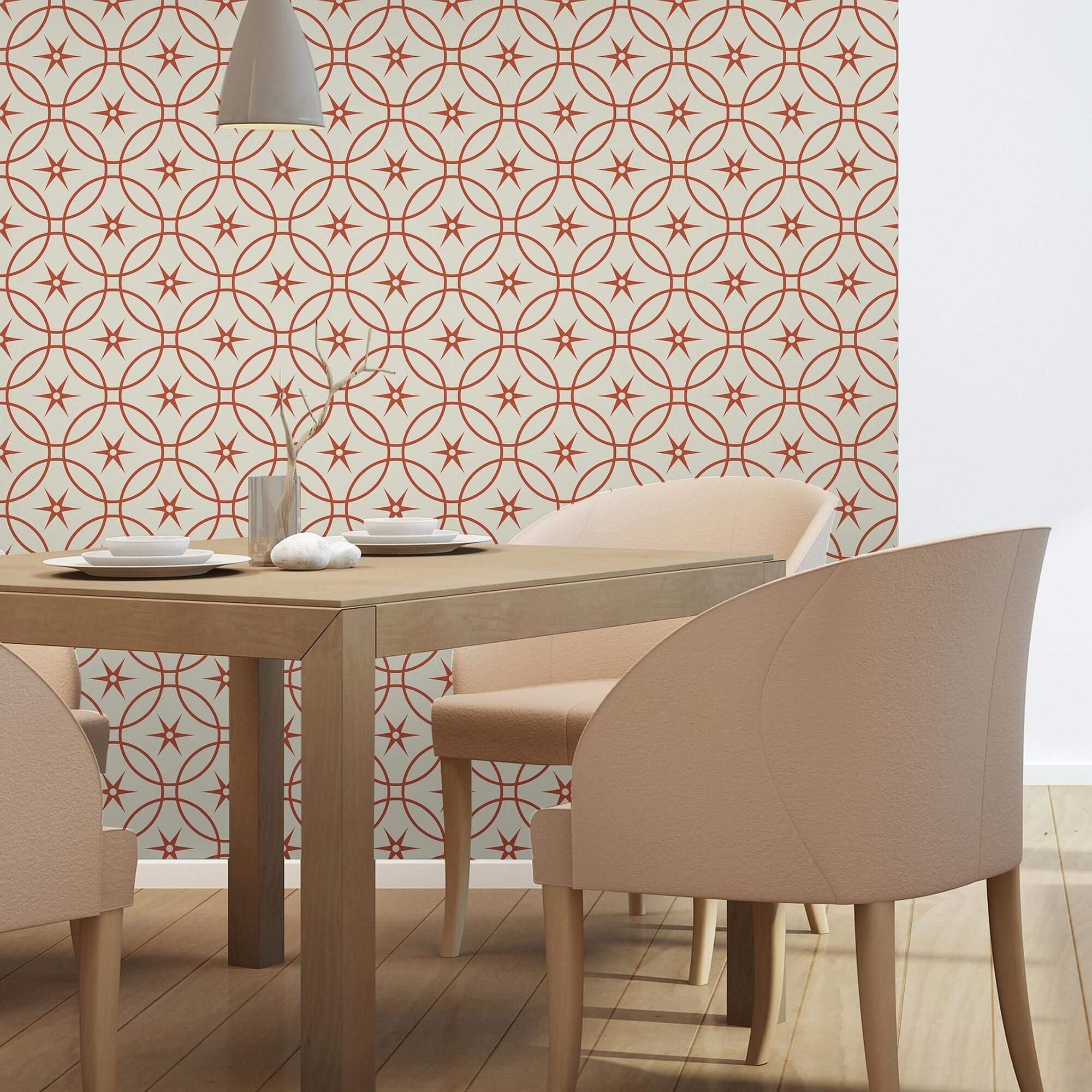 Brown and Beige Geometric Peel and Stick Removable Wallpaper - Self-Adhesive Wall Decor for Bedroom, Living Room, Office - Easy to Install & Remove - 24