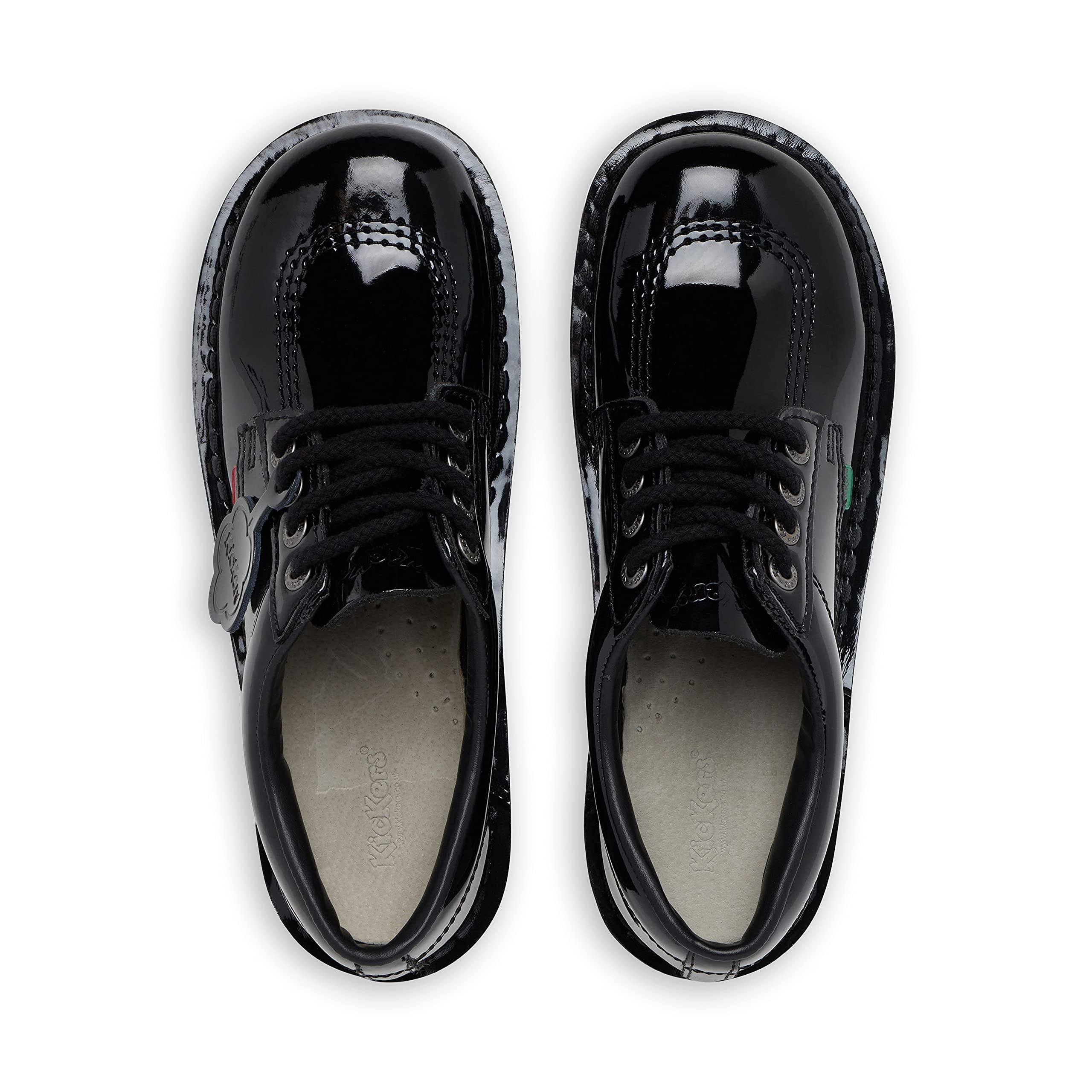 Kickers Girls Kick Lo Core School Shoes - Black Size 7 | Comfortable & Durable for School, Play & Everyday Wear