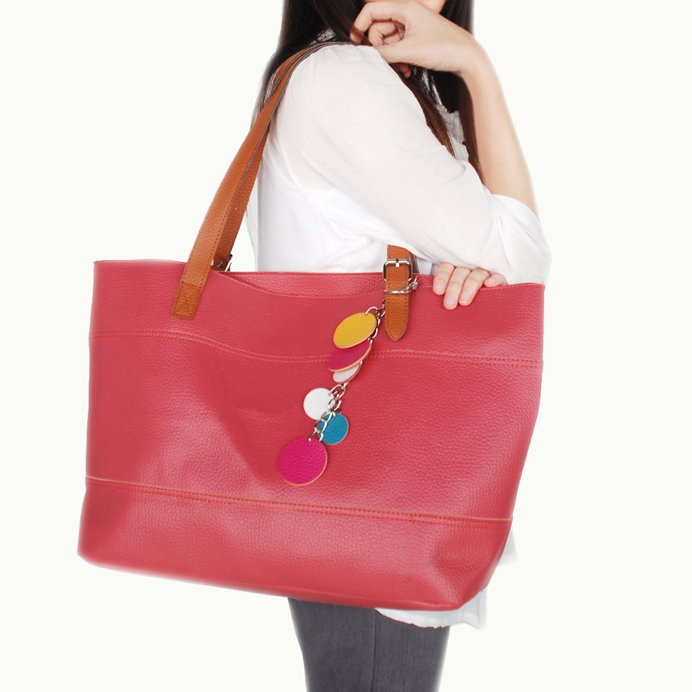 Dolce Pink Lady Stylish Double Handle Faux Leather Satchel Handbag for Women - Perfect for Work, Travel, and Everyday Use