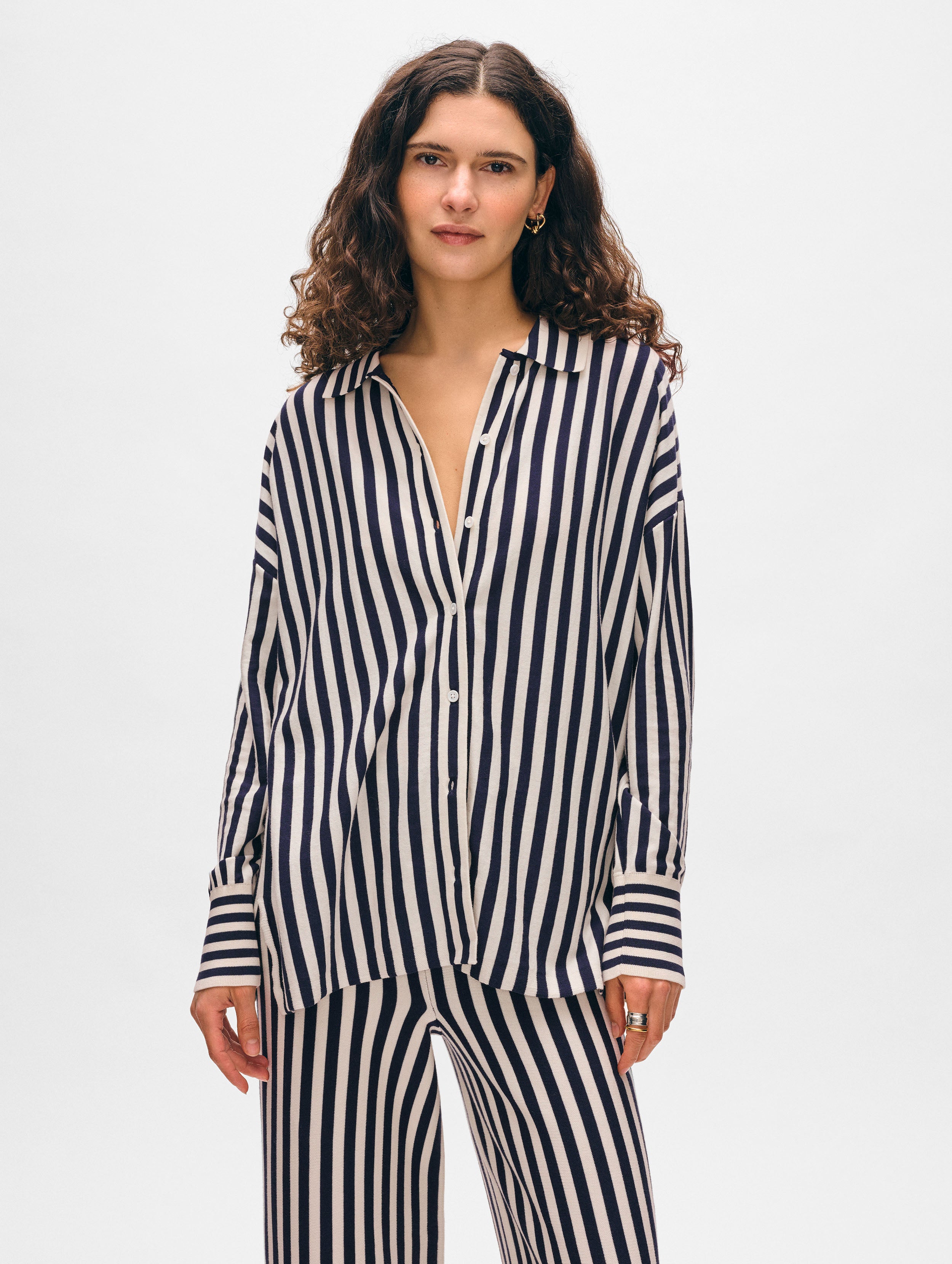 Premium Organic Cotton Striped Shirt for Men & Women | Soft Breathable Comfort | Casual Wear & Layering Essential