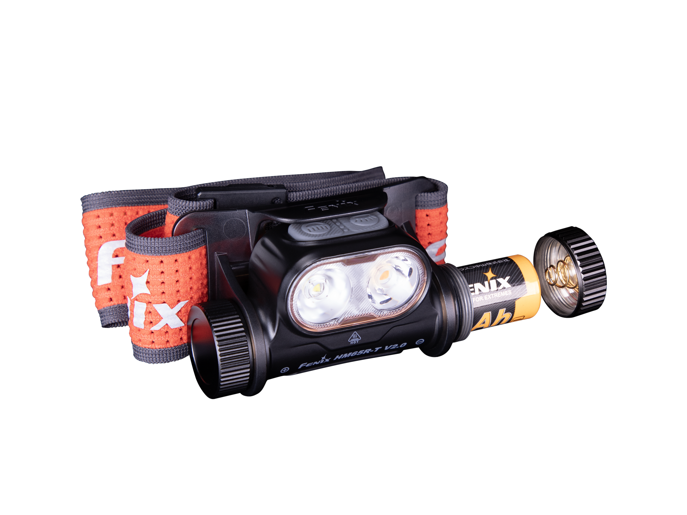 Fenix HM65R T V2 Rechargeable Headlamp - 1500 Lumen Lightweight LED Headlight for Trail Running, Hiking & Camping - Waterproof & Adjustable Head Torch for Outdoor Adventures