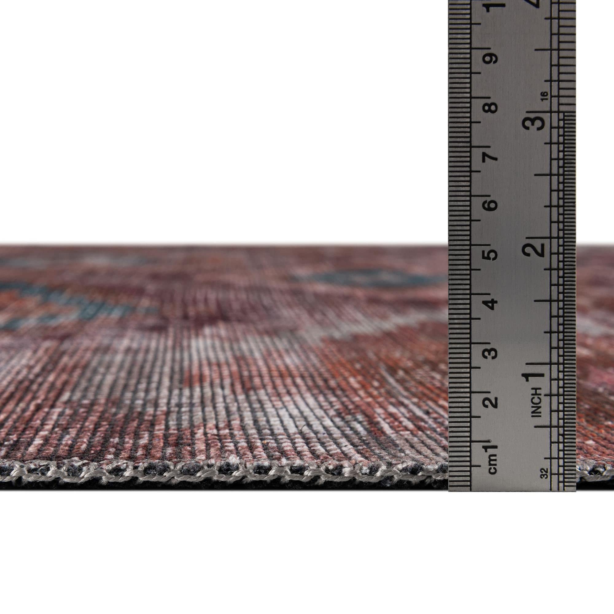 Washable 12 Ft Runner Rug - Sisu Collection by Rugs.com | Terracotta Flatweave Hallway & Entryway Rug | Durable & Easy-Clean for High Traffic Areas