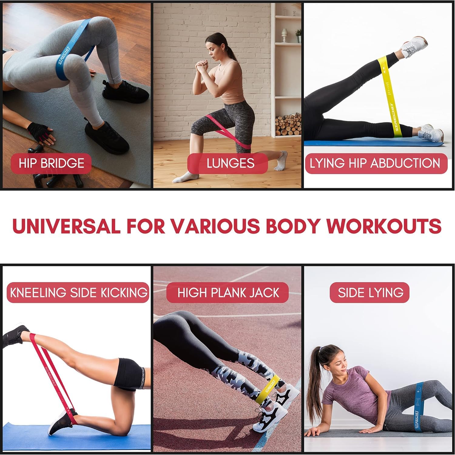 Premium Resistance Bands Set for Men & Women - 5-Level Exercise Bands for Legs, Glutes, Arms & Full Body Workout | Ideal for Gym, Yoga, Home Fitness, Physical Therapy | Includes Carry Bag & Posture Guide | Perfect for Strength Training, Toning & Rehabilitation