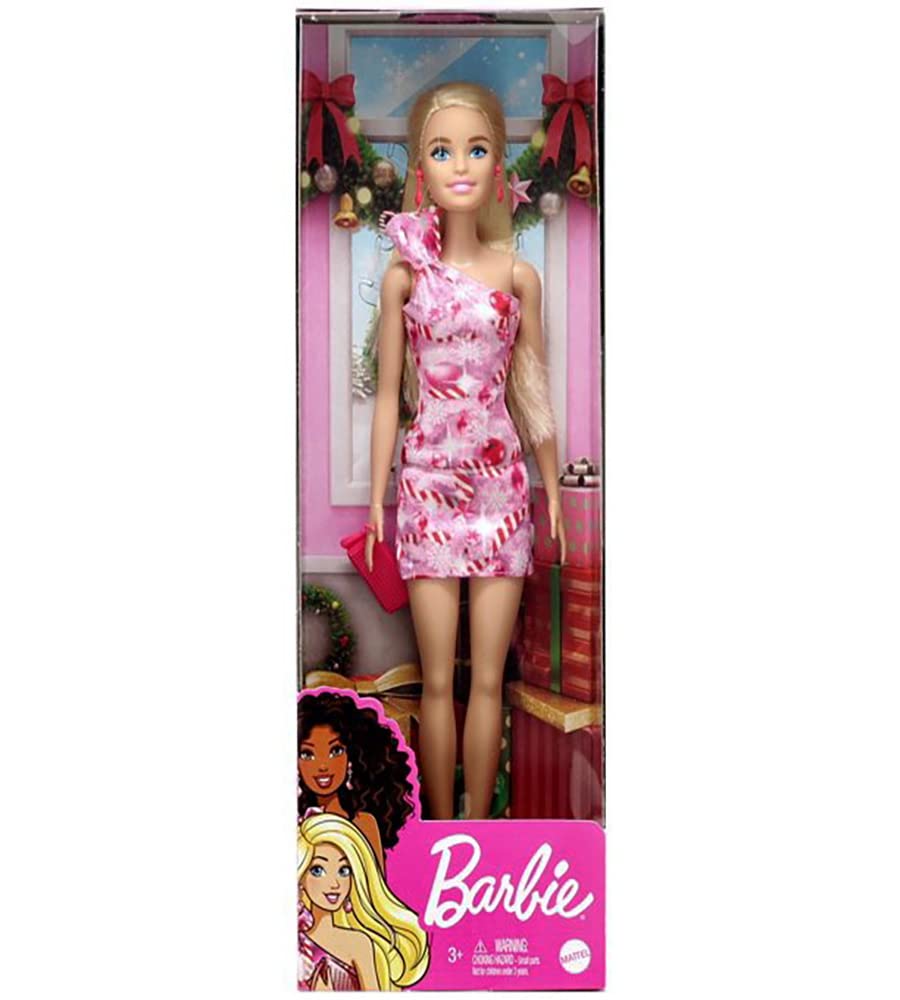 Mattel Barbie Holiday Doll - Blonde Hair, Festive Outfit - Perfect for Christmas Gifts, Collectibles & Holiday Decorations