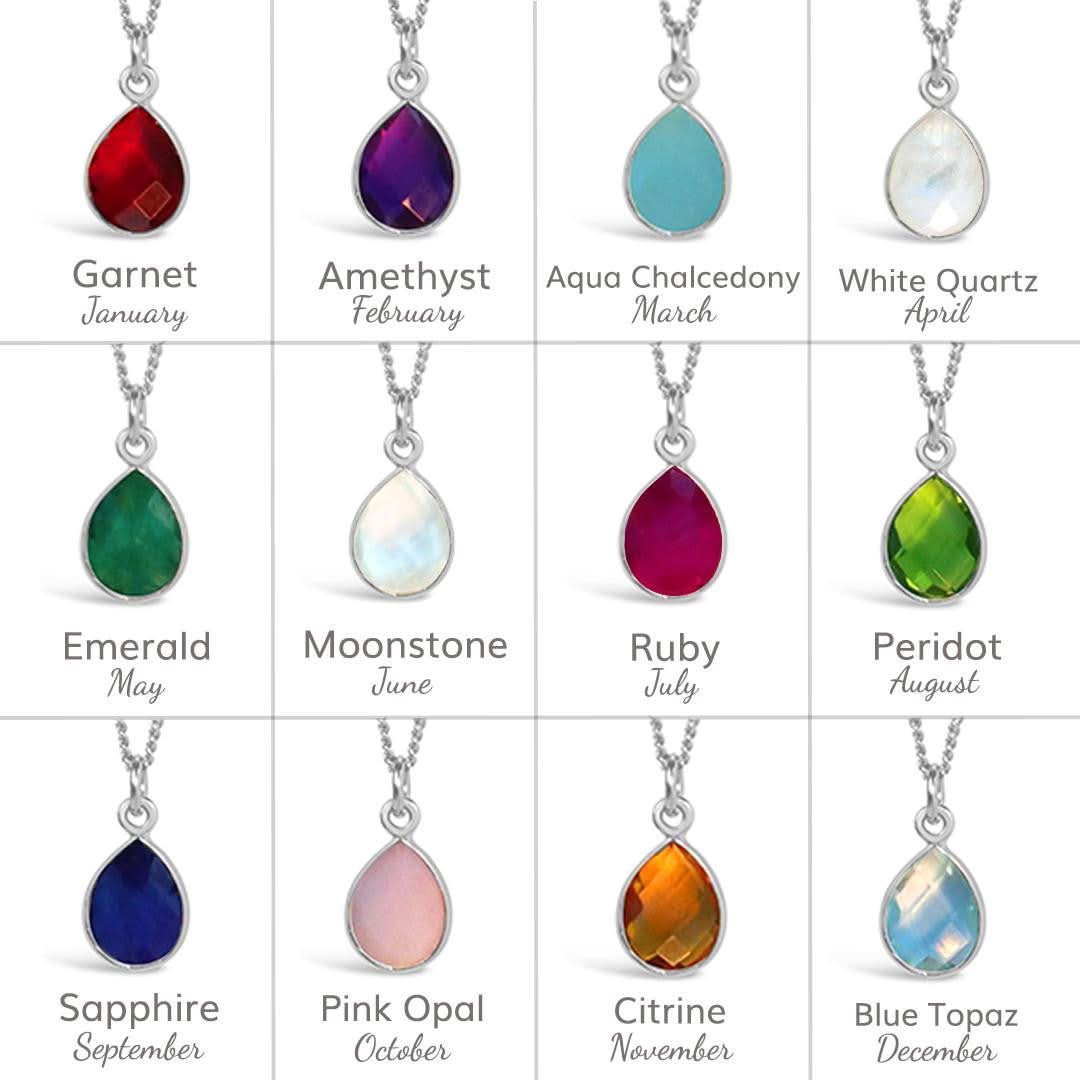 Moonstone Charm Necklace in Sterling Silver | June Birthstone Jewelry for Women | Perfect Gift for Birthday, Anniversary & Special Occasions