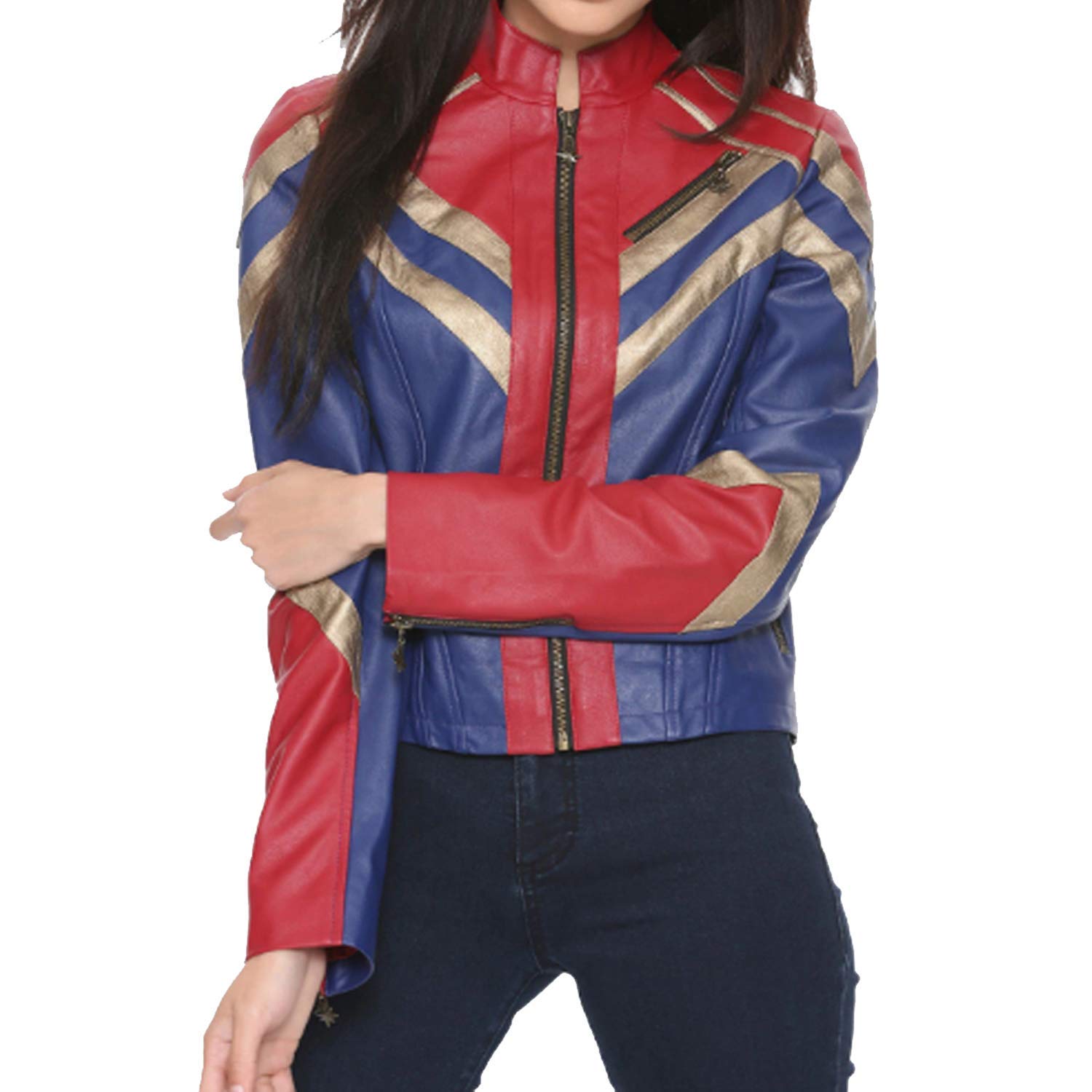 Febzo Fashions Wonder Woman 2019 Genuine Leather Jacket for Women - Superhero Cosplay, Halloween Costume & Comic-Con Outfit