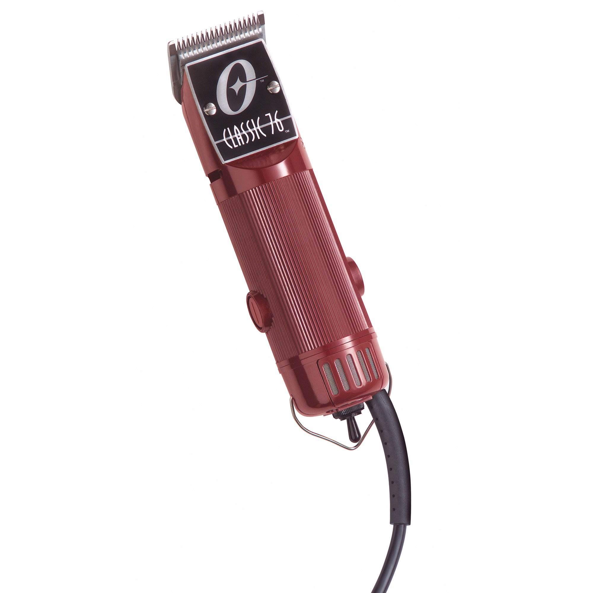 Oster Classic 76 Professional Barber Hair Clippers with Detachable Blade - Burgundy | Heavy-Duty Hair Cutting Tool for Salon & Home Use | Perfect for Men's Grooming, Fades & Precision Haircuts