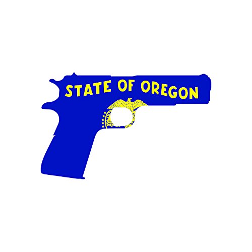 Oregon Flag 1911 Sticker - Self Adhesive Vinyl Decal for Guns, Cars & Laptops - Waterproof OR State 2A Gun Rights Pro Label - Perfect for Outdoor Use, Bumper Stickers & Personalizing Gear