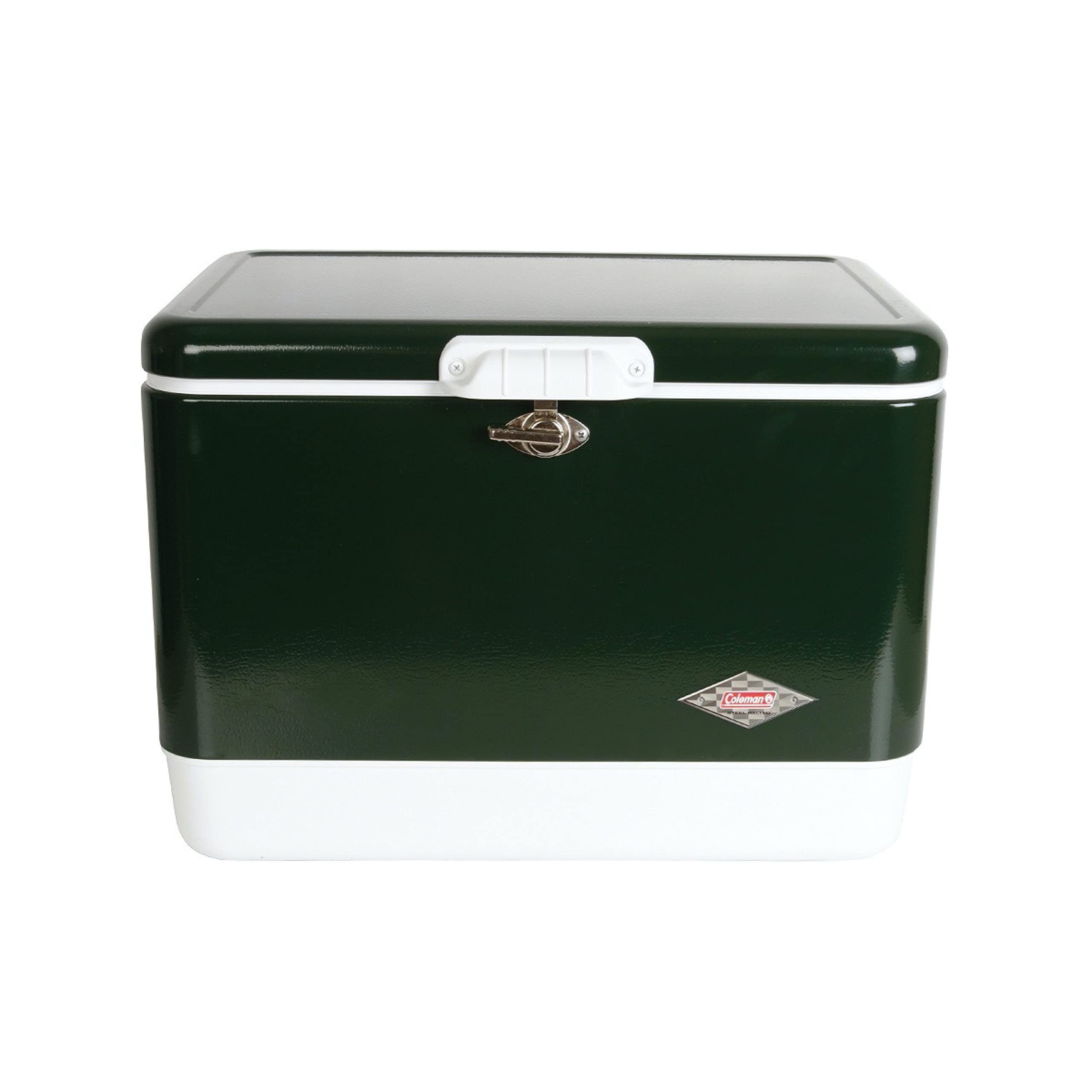 Coleman Steel-Belted Cooler - 54-Quart Heavy Duty Cooler Keeps Ice for 4 Days | Perfect for Camping, Beach Trips, BBQs, Tailgating & Outdoor Adventures | Great for Picnics, Fishing & Road Trips