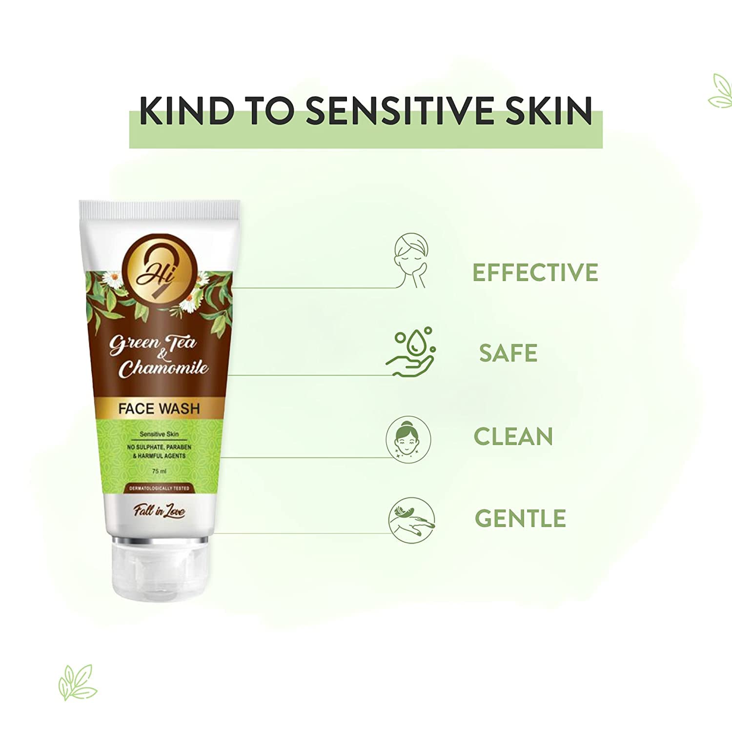 Hi9 Green Tea Face Wash for Oily Skin - 75ml | Brightening & Acne Control | For Men & Women | Daily Skincare Routine