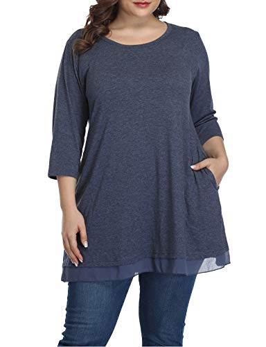 3/4 Sleeve Blue
