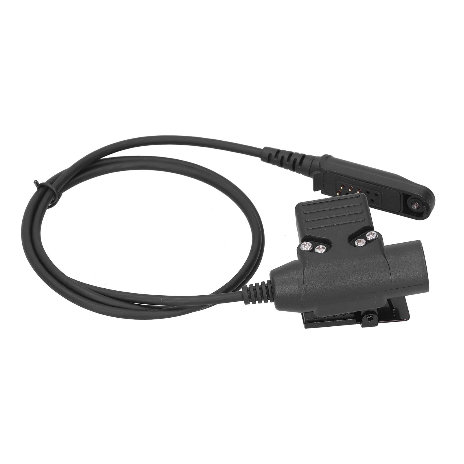 PUSOKEI 3.3ft U94 PTT Cable Headset for Baofeng UV-9R/UV-9R Plus/UV-XS Walkie Talkie - Tactical Communication Headset for Two Way Radios, Outdoor Adventures, Security & Emergency Use