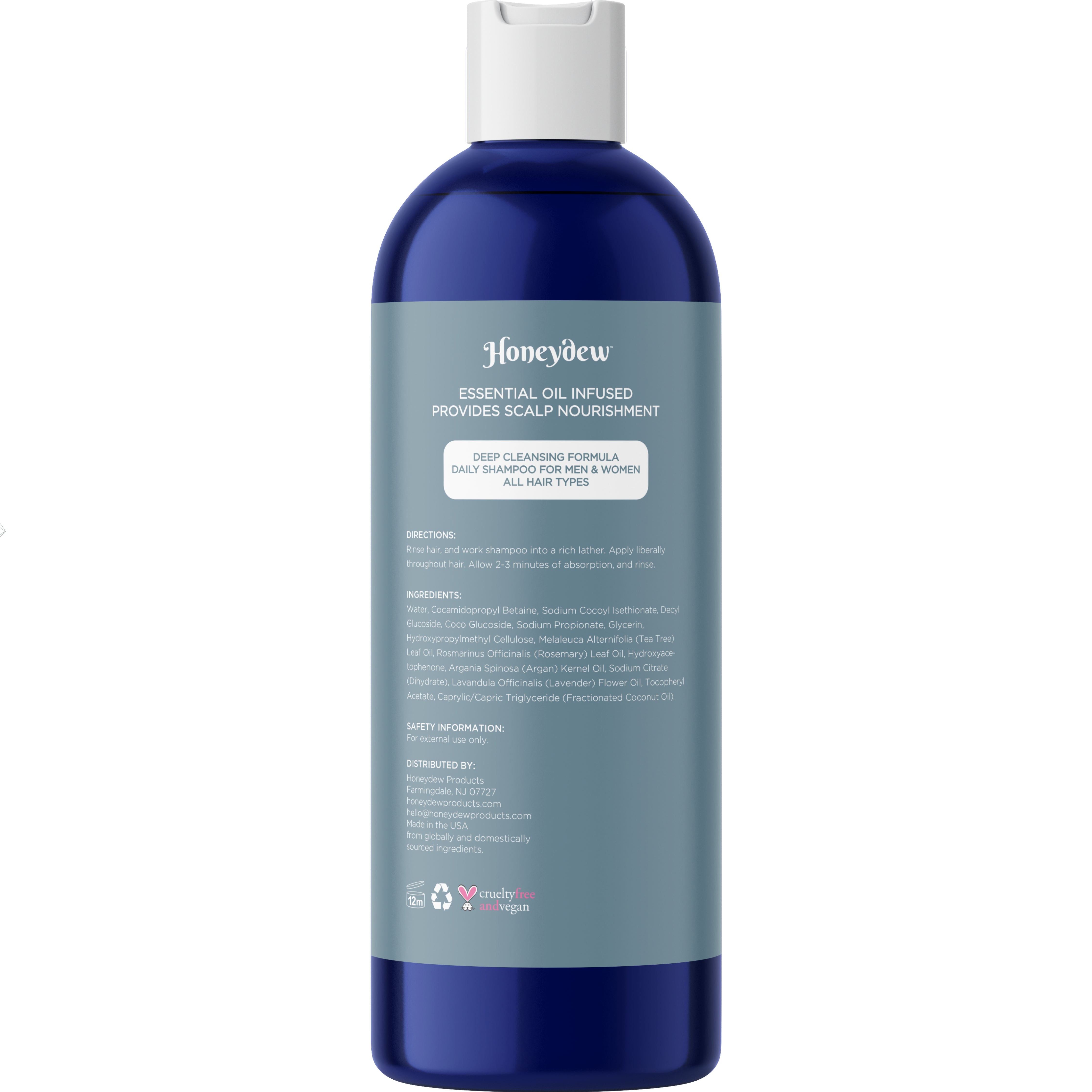 Tea Tree & Rosemary Shampoo for Hair Growth & Scalp Care - Natural Volumizing Shampoo for Thinning Hair - Daily Use for Men & Women - Perfect for Dry, Itchy Scalp & Dandruff Relief