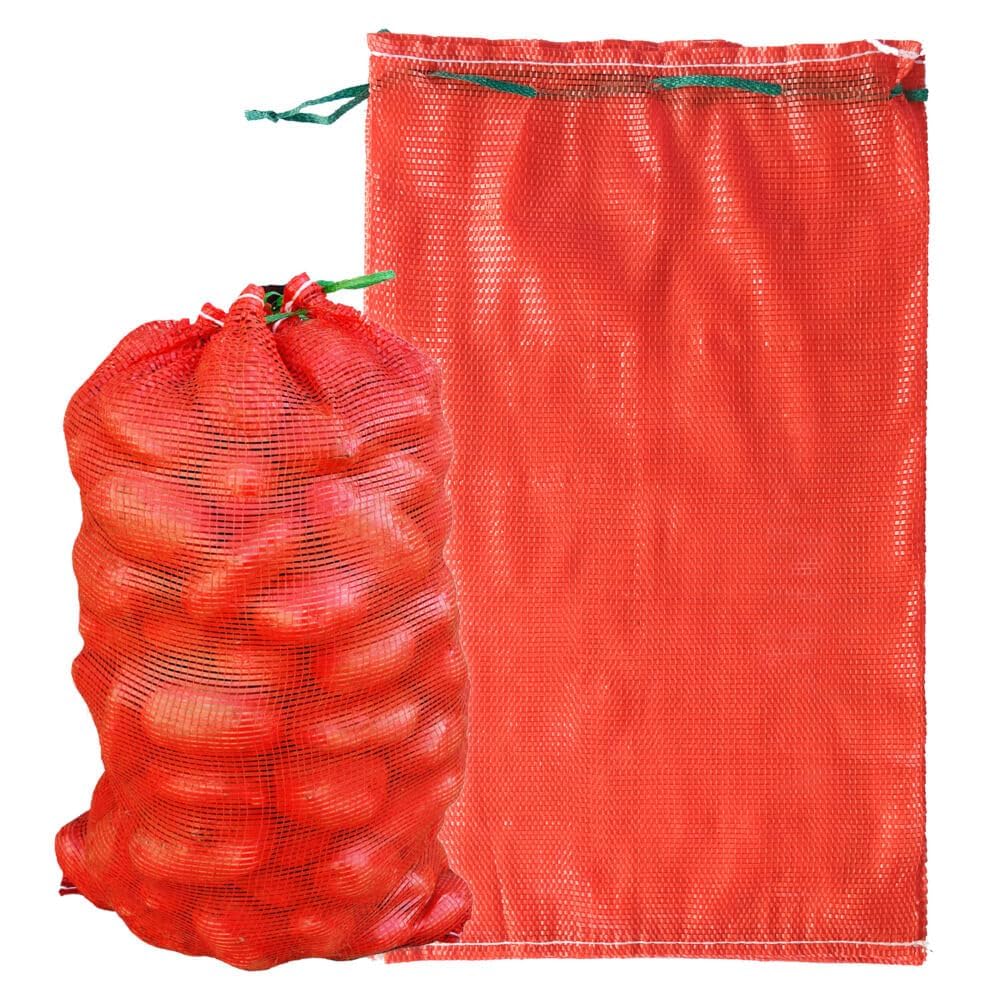 Extra Large Mesh Storage Bags - 21”x32” Reusable Washable Produce Bags for Onions, Potatoes & Vegetables (60 lbs Capacity, Pack of 10) - Perfect for Farmers Market, Grocery Shopping & Kitchen Organization