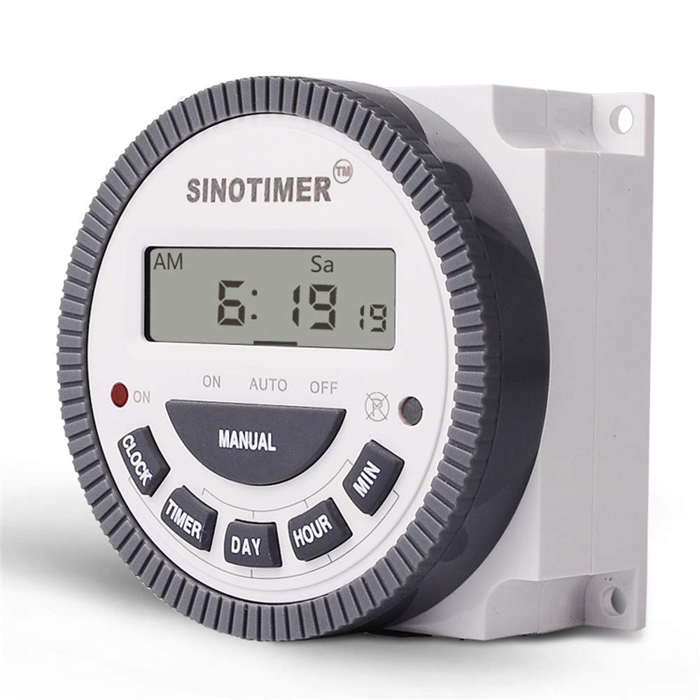 TM619 Digital LCD Weekly Programmable Timer Switch - 16A 1NO+1NC (TM619-4 12V) for Home Automation & Energy Saving | Perfect for Lights, Appliances & HVAC Control