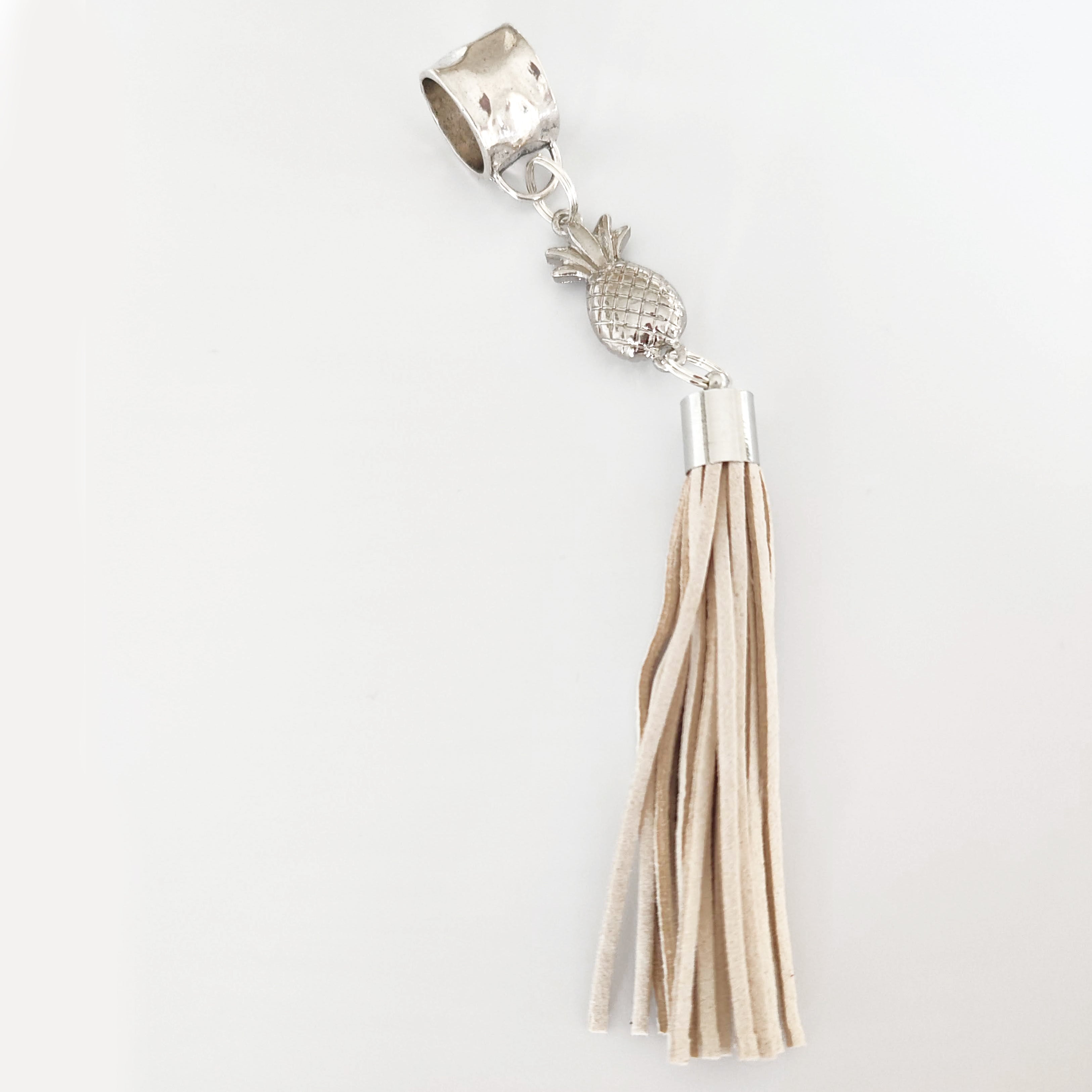 Stylish Silver Pineapple Tassel Scarf Jewelry - Perfect for Summer Outfits, Beach Vacations & Boho Fashion Accessories