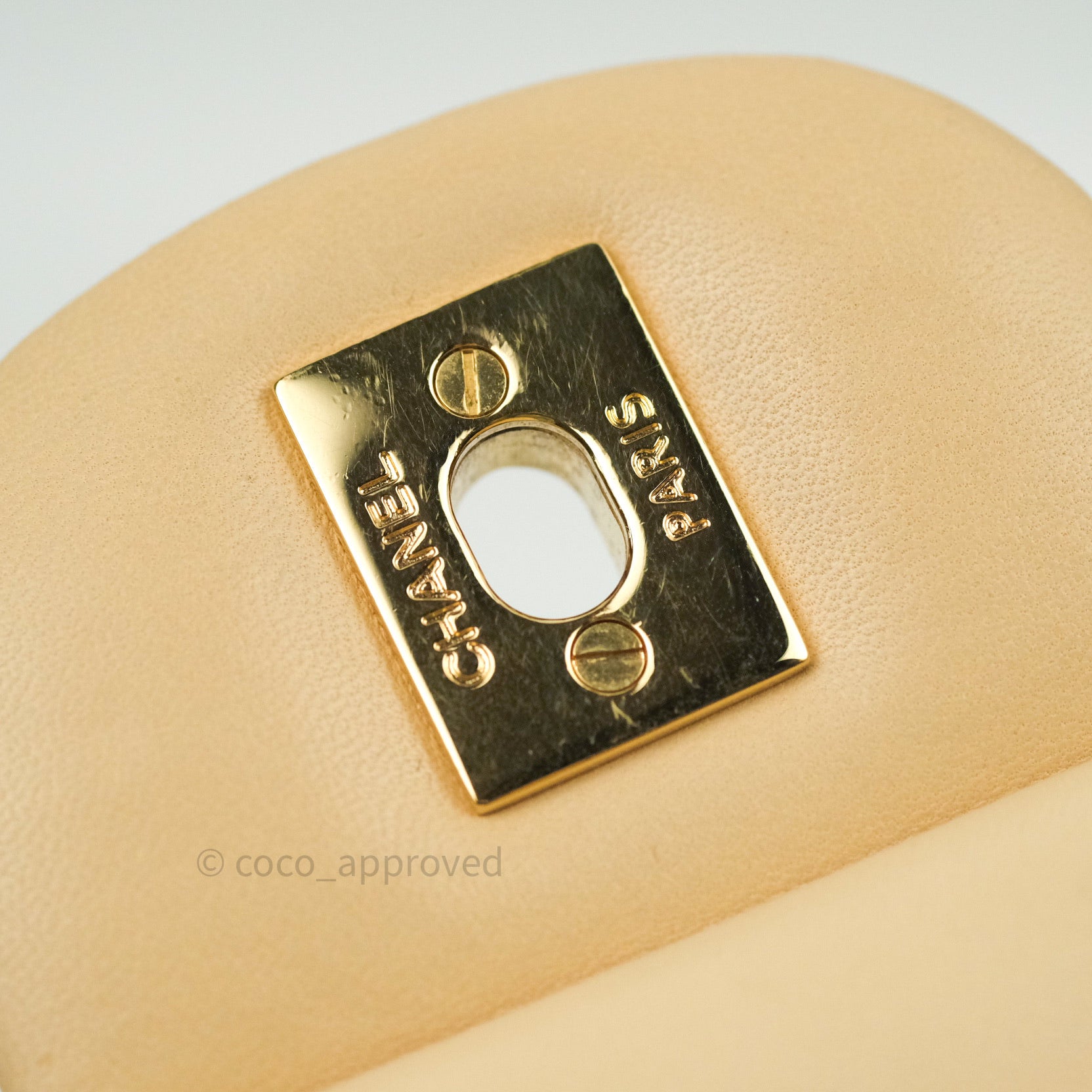 Chanel Classic Jumbo Double Flap Bag Beige Lambskin Leather with Gold Hardware - Luxury Designer Handbag for Women, Perfect for Parties, Dating & Special Occasions