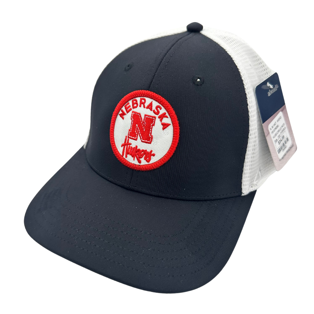 Nebraska Huskers Hugo Circle Patch Hat for Men - Official College Football Fan Gear for Game Day & Casual Wear
