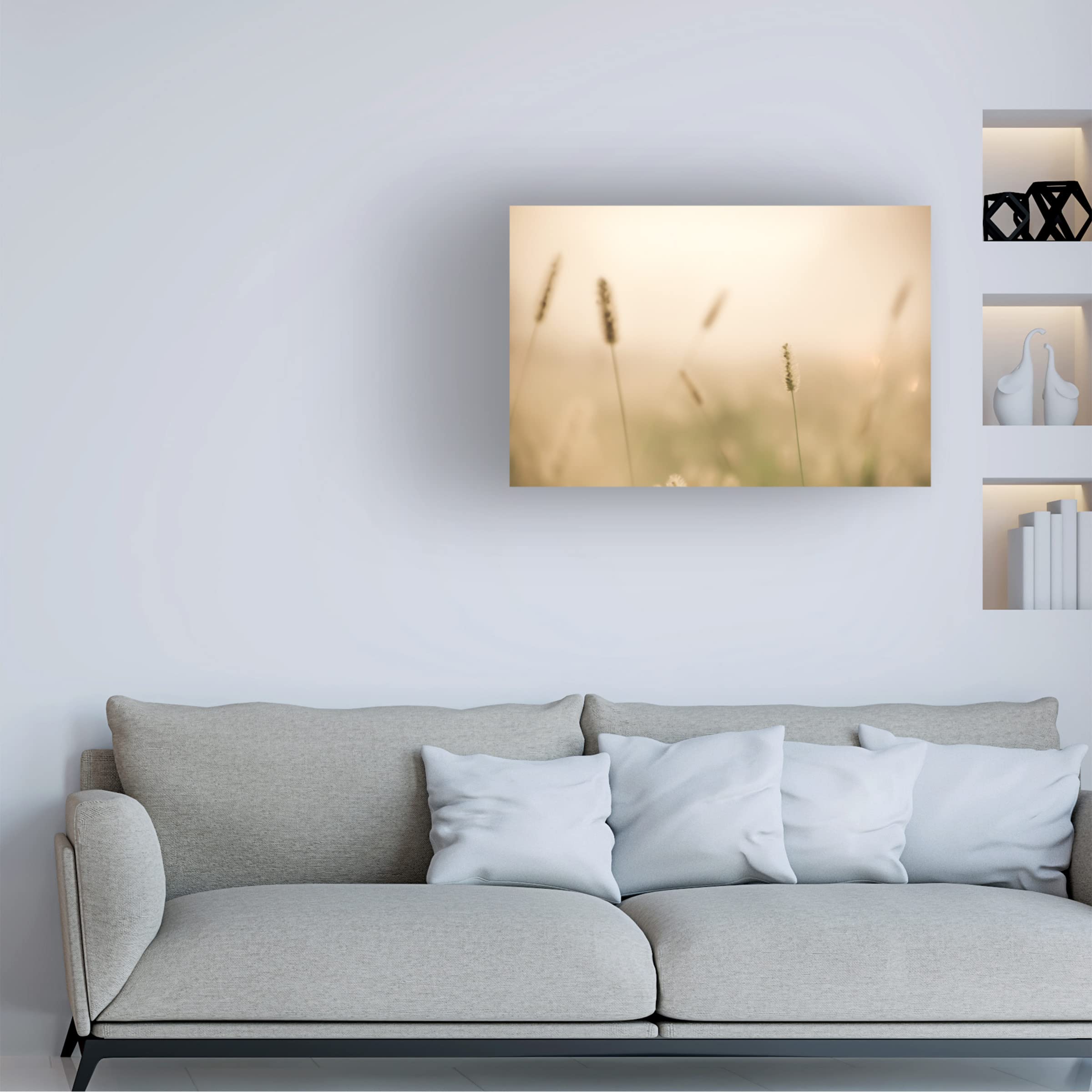 Blue Palomino 'Gone To Seed By The Beach' Canvas Wall Art Print - Coastal Home Decor for Living Room, Bedroom & Office - Modern Seascape Painting for Beach House & Nautical Themed Spaces