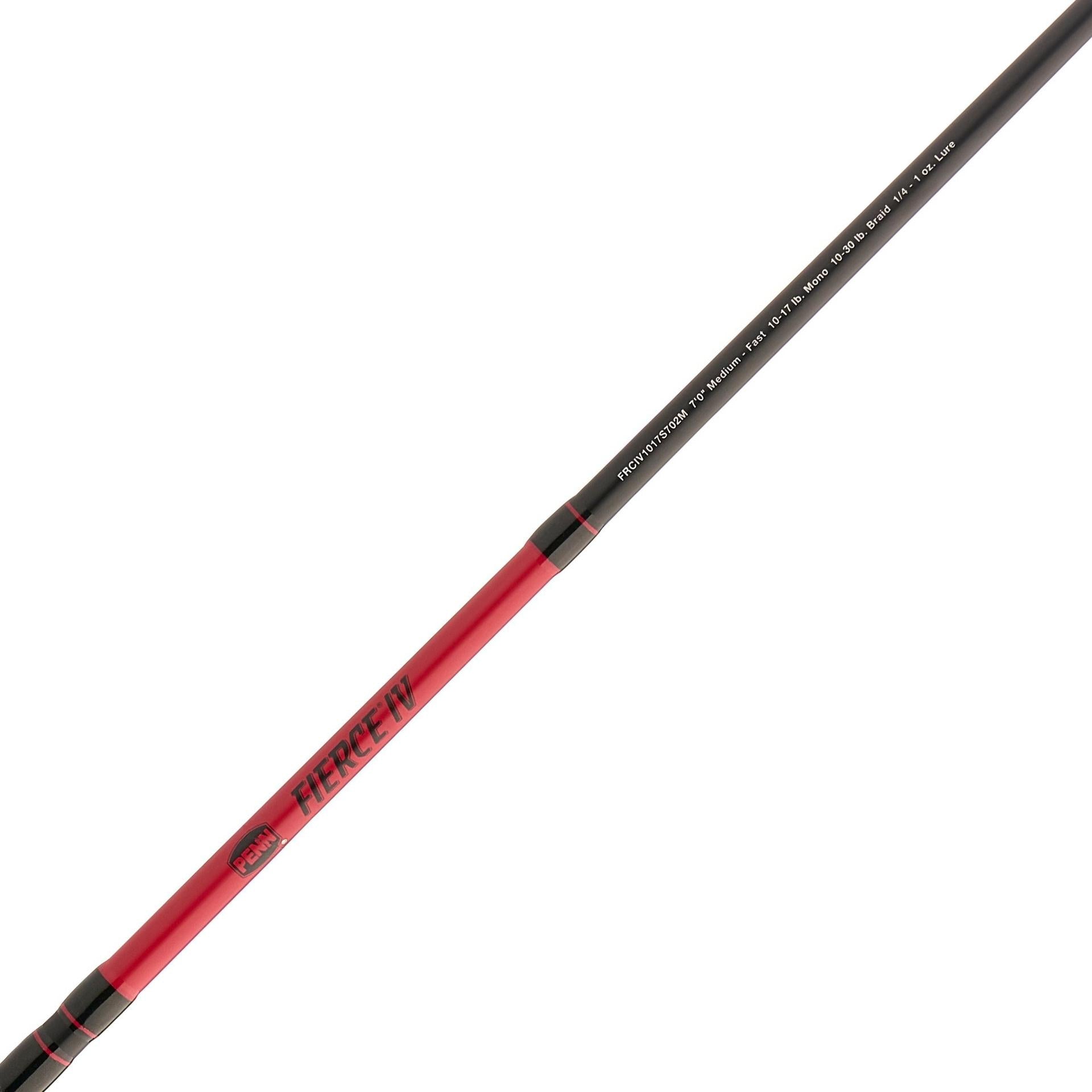 Fierce® IV Spinning Rod and Reel Combo - Premium Fishing Gear for Saltwater and Freshwater Anglers - Perfect for Bass, Trout, and Walleye Fishing