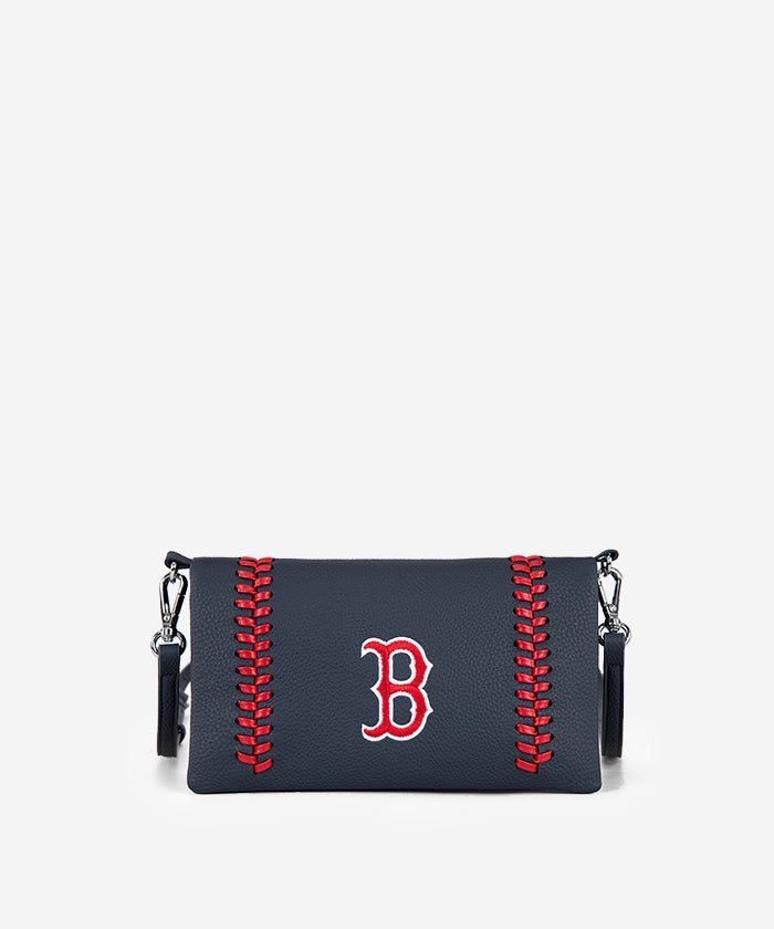 MLB Boston Red Sox Genuine Leather Crossbody Bag for Women - Stylish Game Day Purse for Baseball Fans & Sports Outings