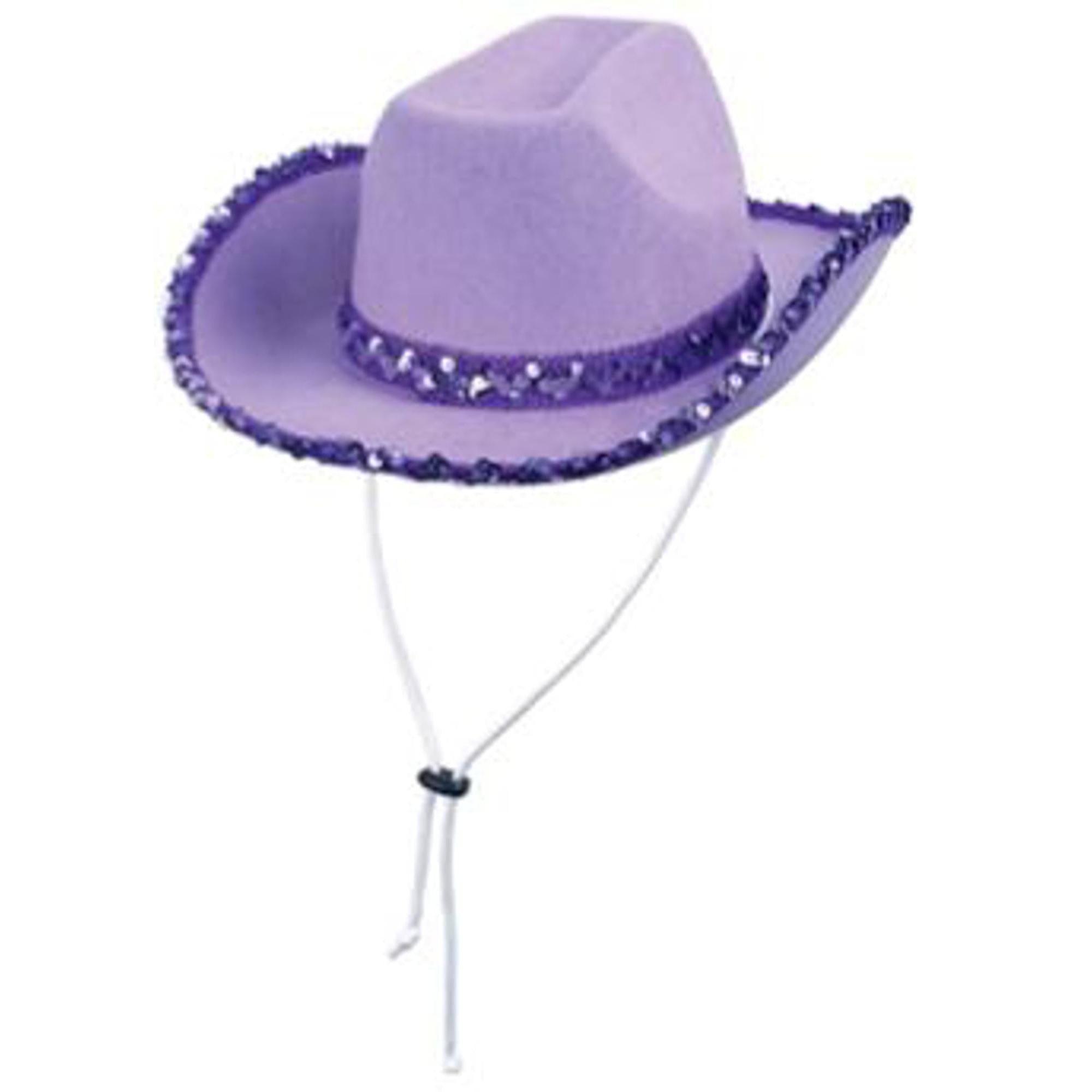 Sparkling Sequin Cowgirl Hat for Women - Full Head Size Western Party Hat for Country Concerts, Rodeos & Costume Events