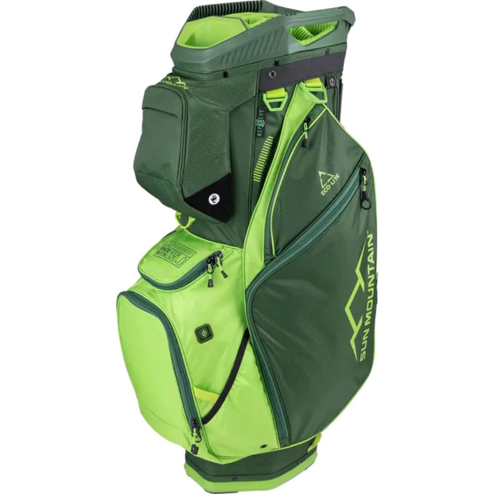 Sun Mountain 2024 Ecolite Golf Cart Bag - Lightweight & Durable Golf Stand Bag with 14-Way Divider - Perfect for Golfers, Tournaments & Country Club Play