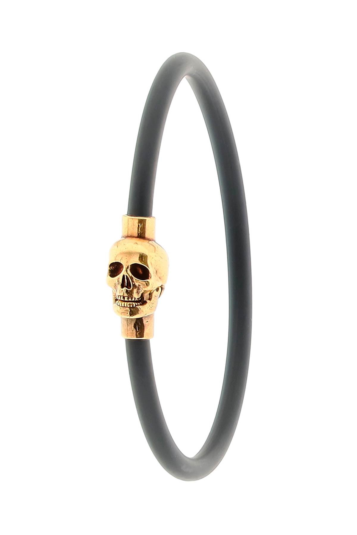 Alexander McQueen Skull Rubber Bracelet for Men & Women - Gothic Punk Fashion Accessory for Parties, Concerts & Everyday Wear