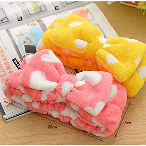 HOUSE HATCH Women's Facial Spa Headband - Soft Velvet Elastic Hair Band with Cute Bow for Makeup, Skincare & Washing Face (Pack of 2, Multicolor) - Perfect for Spa Days, Beauty Routines & At-Home Relaxation