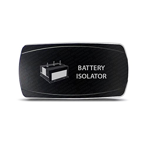 CH4x4 Rocker Switch Battery Isolator with Amber LED - 2 Position Horizontal Toggle for Off-Road Vehicles & Marine Applications - Perfect for 4x4 Trucks, Boats, and RV Power Systems