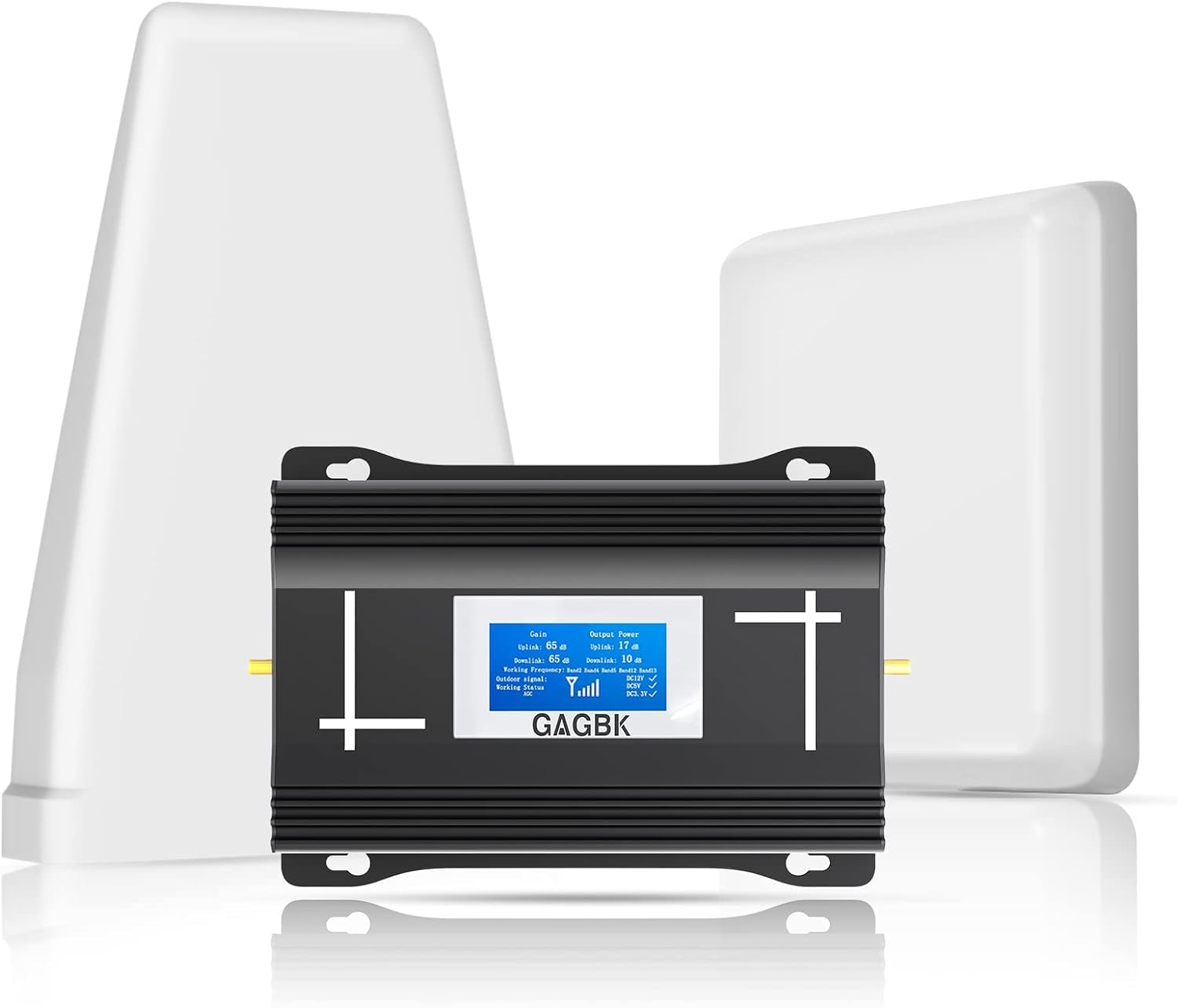 4G LTE 5G 3G Cell Phone Signal Booster for Band 2/4/5/12/13/17/25/66 - Cellular Booster Extender Up to 5500 sq ft Coverage for All US Carriers - Perfect for Home, Office, and Rural Areas with Weak Signal