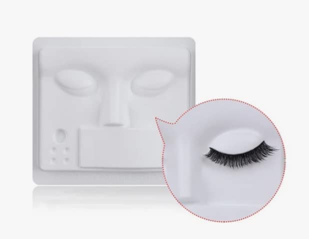 3-in-1 Reusable Plastic Eyelash Mannequin Head for Lash Extension Training - Perfect for Beginners & Professionals, Salon Practice & Beauty School Use