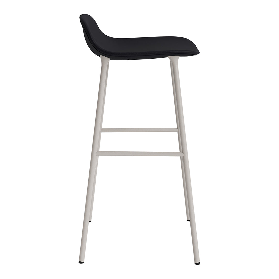 Modern Form Bar Stool with Sturdy Metal Legs & Comfortable Upholstered Seat - Perfect for Kitchen Islands, Home Bars & Commercial Use