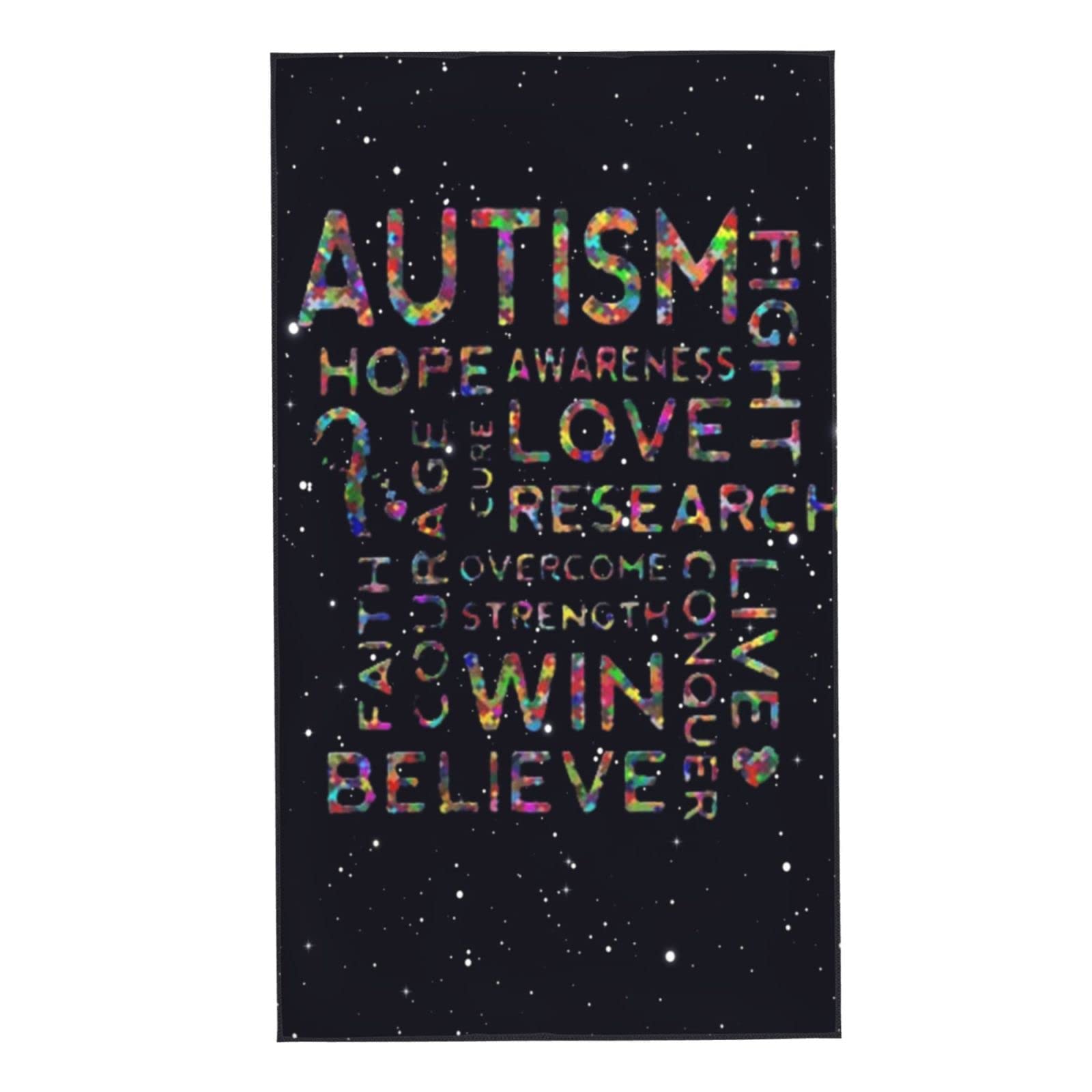 Autism Awareness & Breast Cancer Support Microfiber Beach Towel - 16