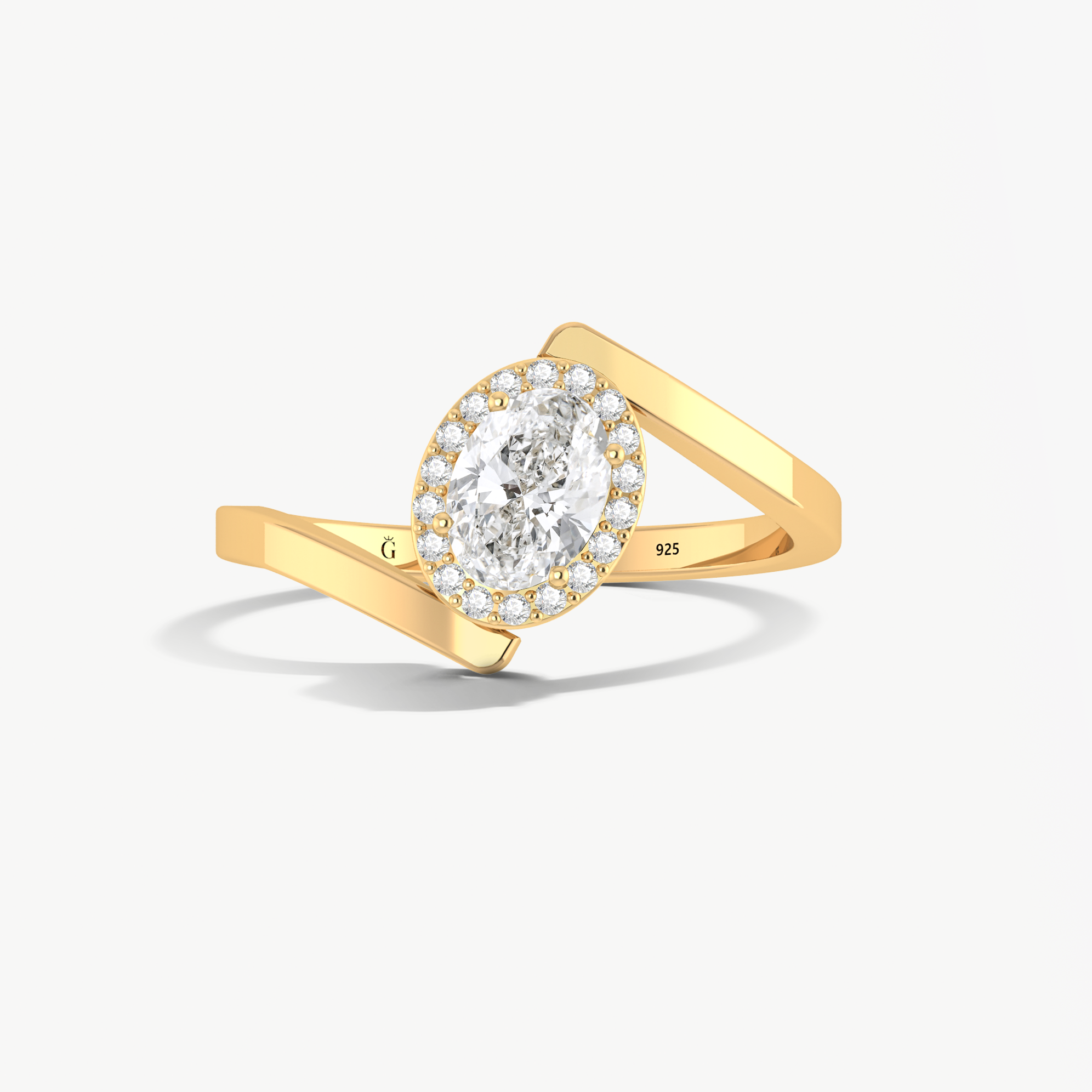 18K Gold Vermeil or Sterling Silver Oval Shape Simulated Diamond Ring for Women - Elegant Fashion Jewelry for Engagement, Wedding, Anniversary & Everyday Wear