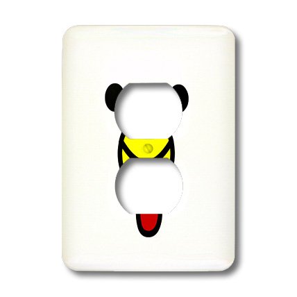 Cute Chicken Face White 2 Plug Outlet Cover - 3D Printed Wall Plate Decor for Kids Room, Nursery & Kitchen - Funny Home Safety Accessory
