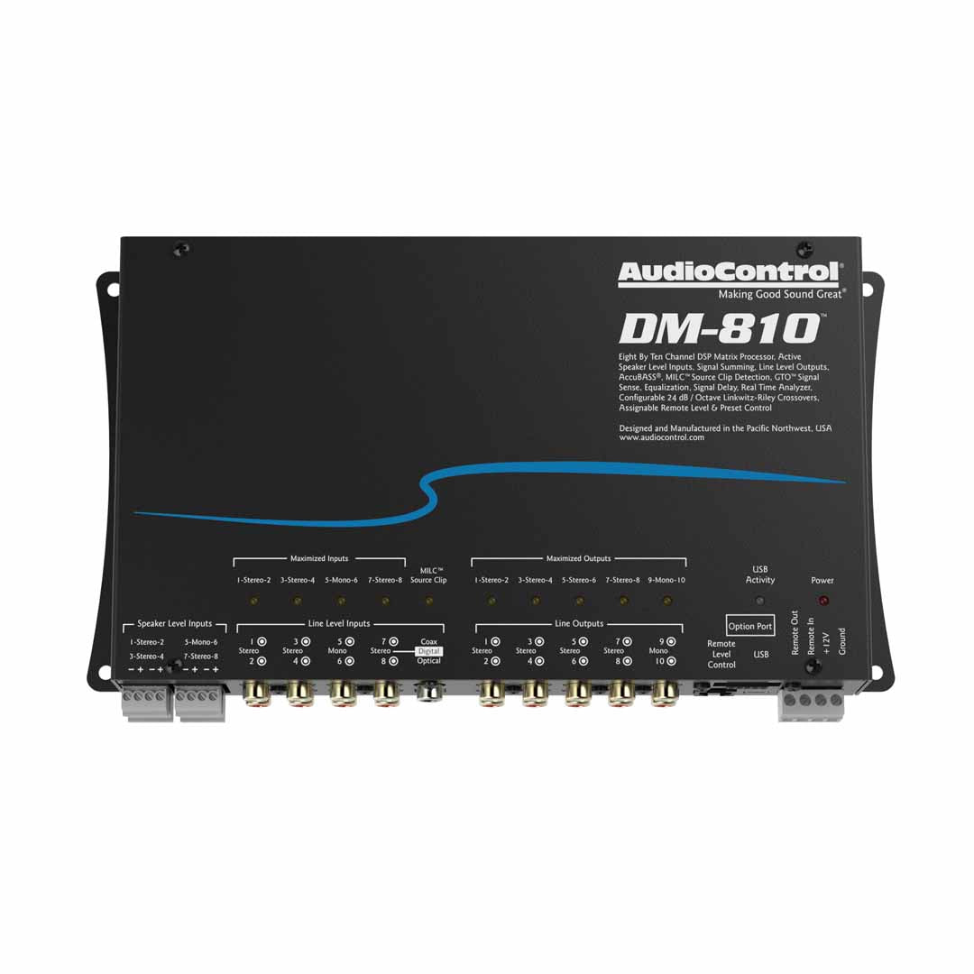 AudioControl DM 810 DSP Matrix Processor - 8 Input 10 Output Digital Signal Processor for Car Audio & Home Theater Systems | Perfect for Professional Installations & Custom Sound Setups
