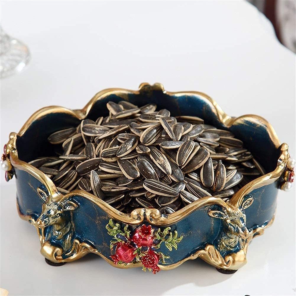 Premium Dried Melon Seeds Snack Plate - Elegant European Style Home Decor for Living Room, Candy & Nut Serving Tray | Perfect for Entertaining, Coffee Tables, and Party Snack Displays
