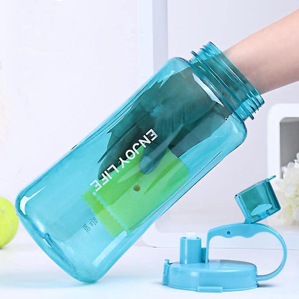 BETLEX 2 Liter Sports Water Bottle - Unbreakable, Leak-Proof Wide Mouth Shaker with Sipper Lid - Clear & Multi-Color Options - Perfect for Gym, Hiking, Travel & Outdoor Activities (Pack of 1)
